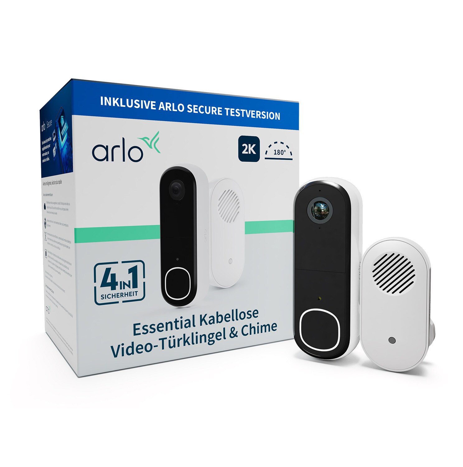 Arlo Essential 2 2K Video-Türklingel mit Chime