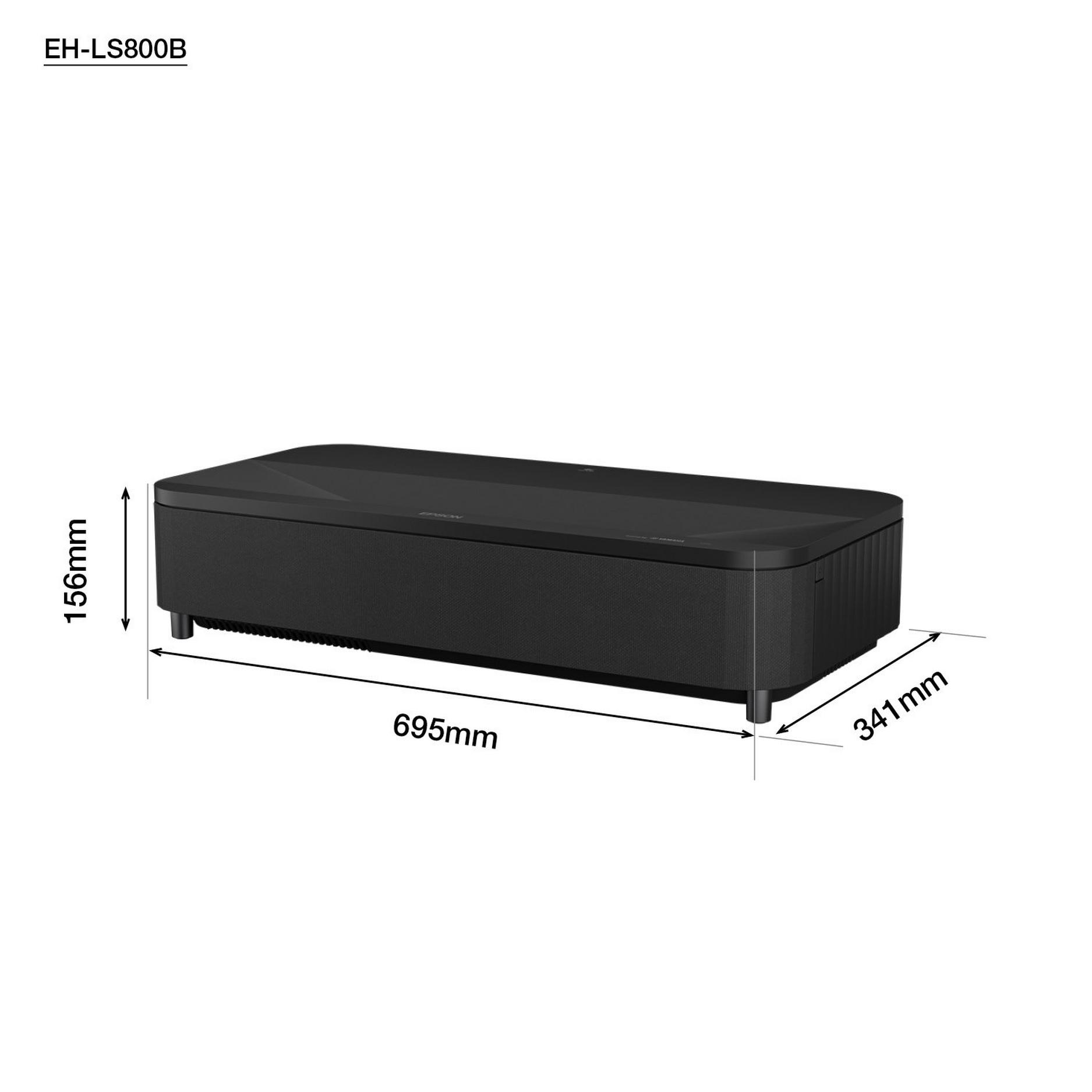 Epson EH-LS800B 3LCD Ultrakurzdist. Pojektor 4000 Lumen 4K PRO-UHD HDMI Schwarz