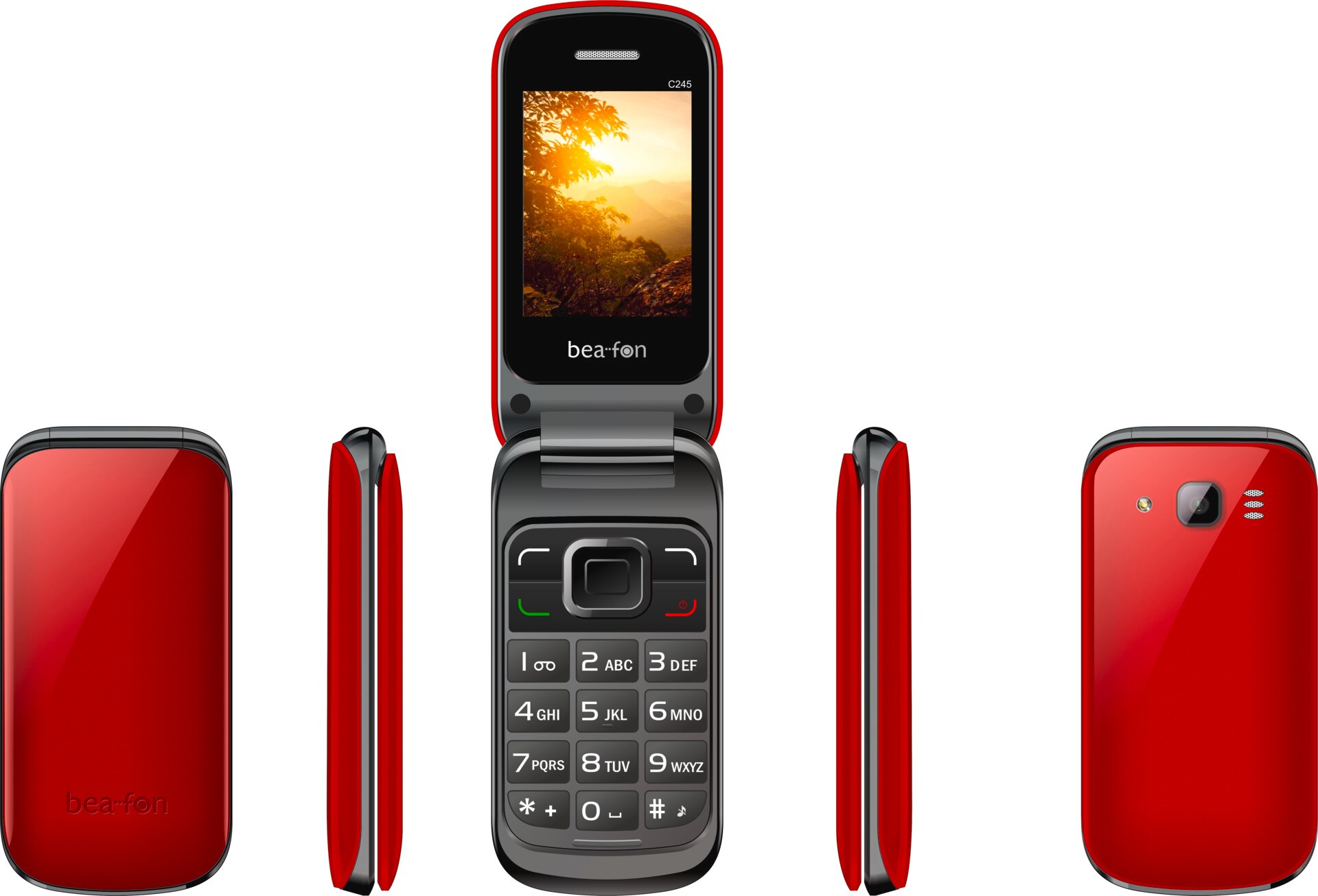 Bea-fon Classic Line C245 Mobiltelefon rot