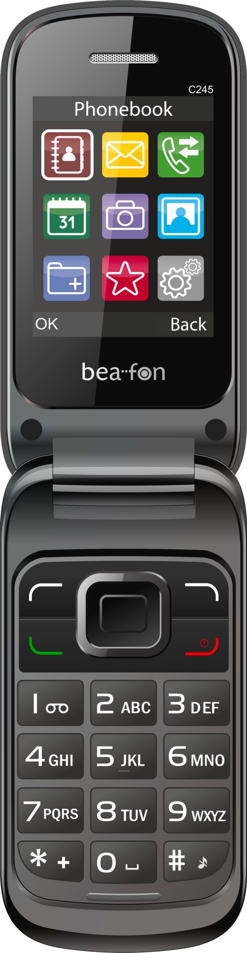 Bea-fon Classic Line C245 Mobiltelefon schwarz