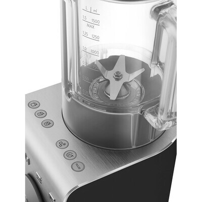 SMEG BLC01BLMEU 50s Style High-Performance Standmixer - schwarz/matt/aluminium