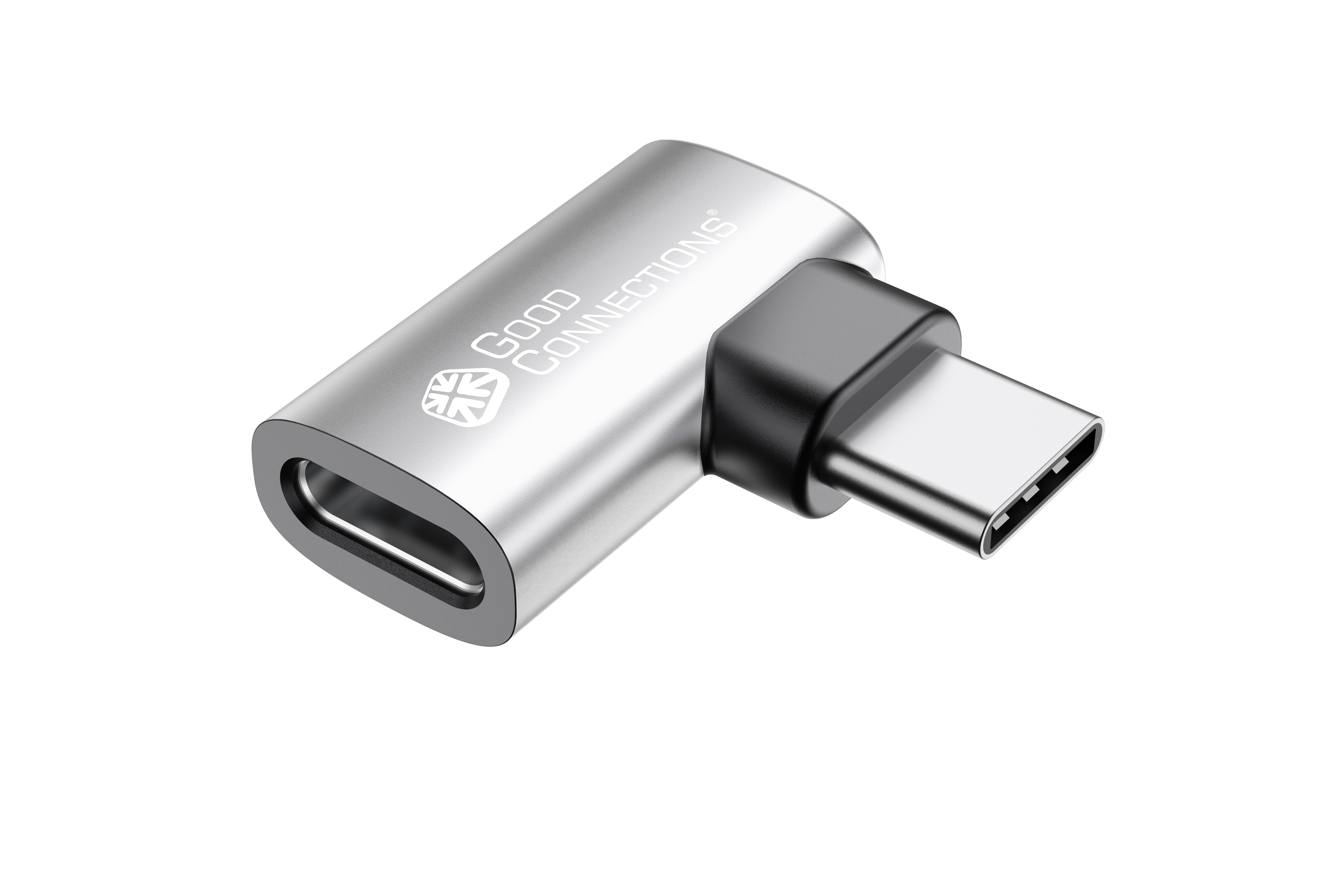 Good Connections USB 4.0 Gen. 3x2 Winkeladapter USB-C Stecker an USB-C Buchse