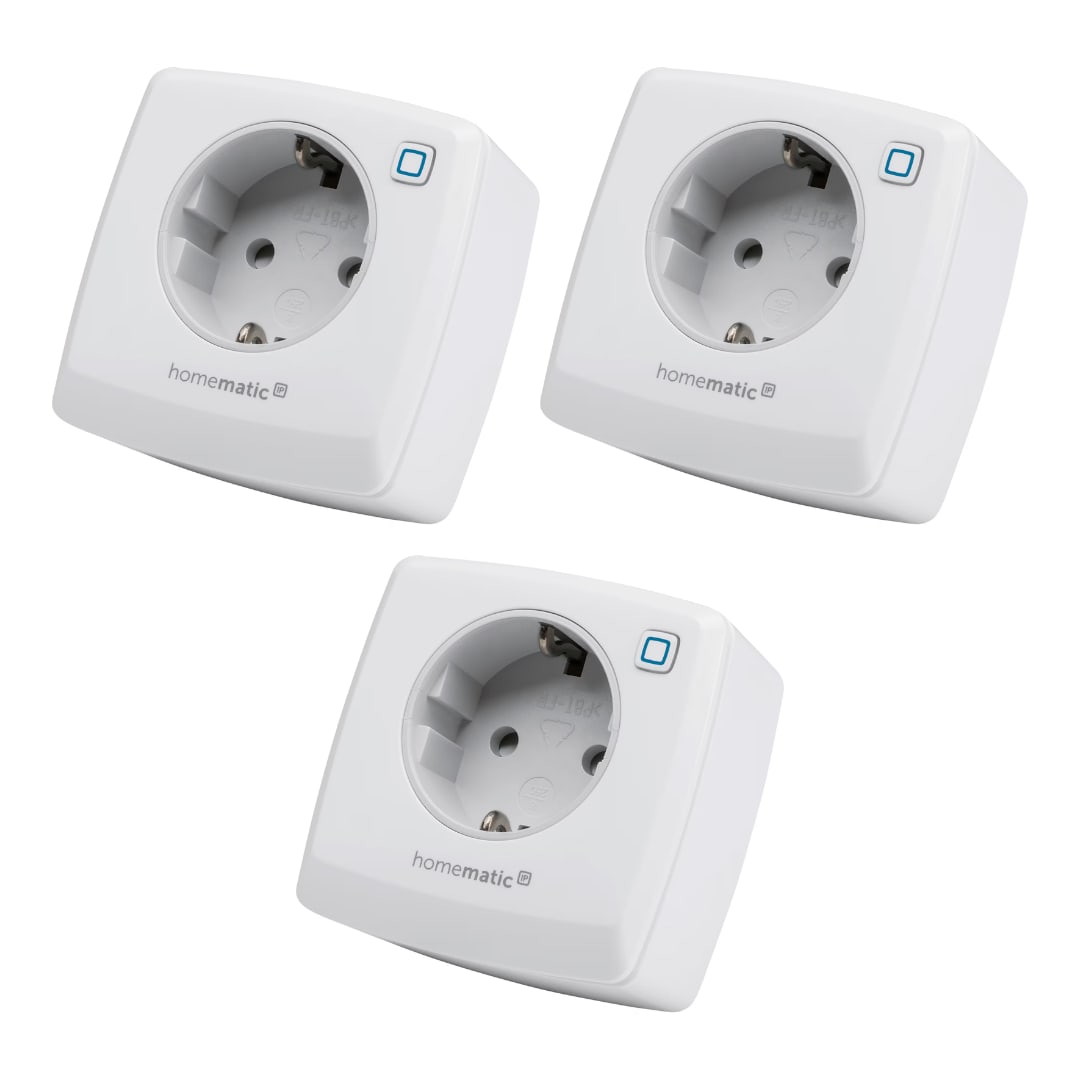 Homematic IP Schalt-Mess-Steckdose HmIP-PSM-2 • 3er Pack