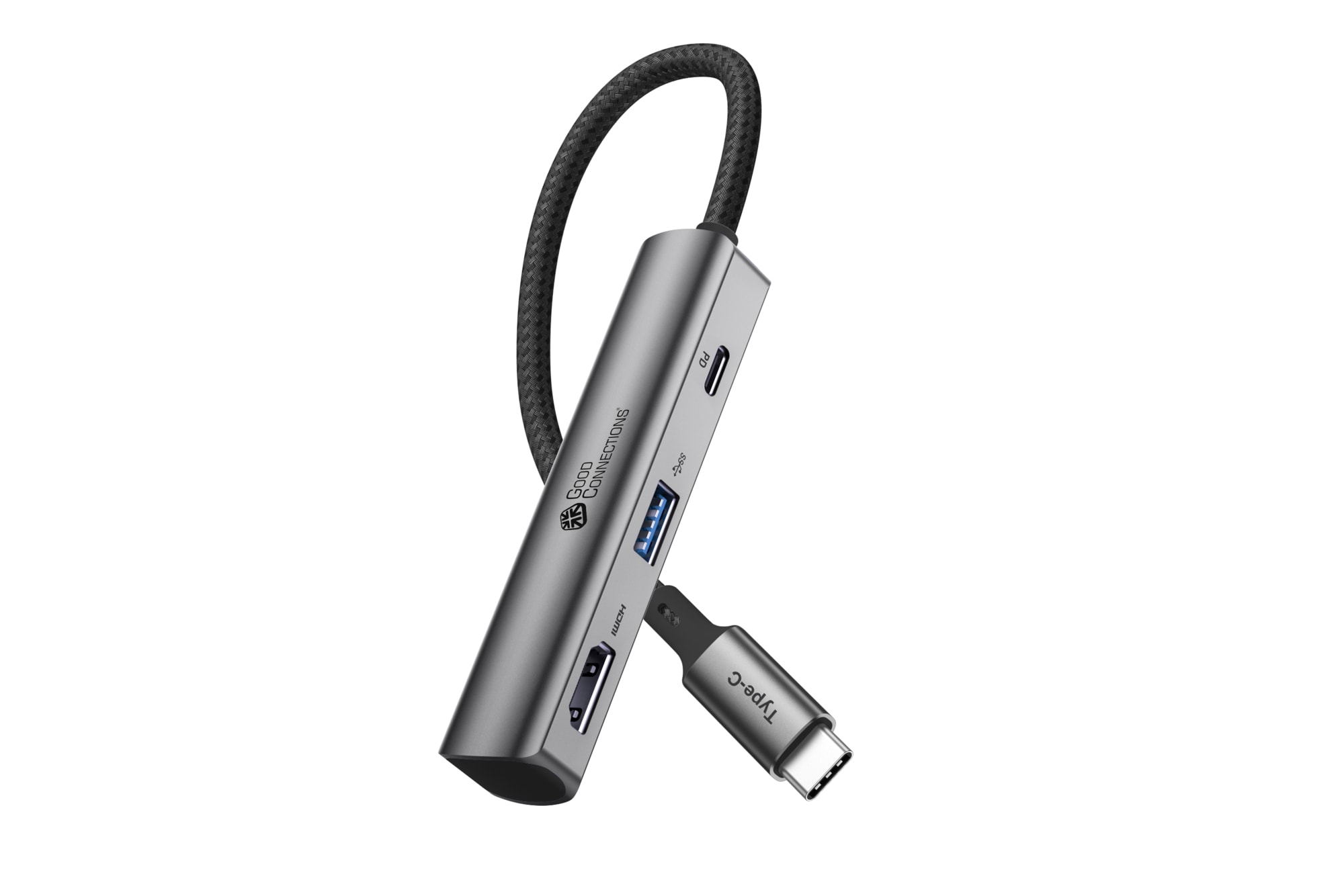 Good Connections USB-C™-Hub (3-Port), 1x HDMI 2.0, 1x USB-C™ (PD 94W), USB 3.0 A