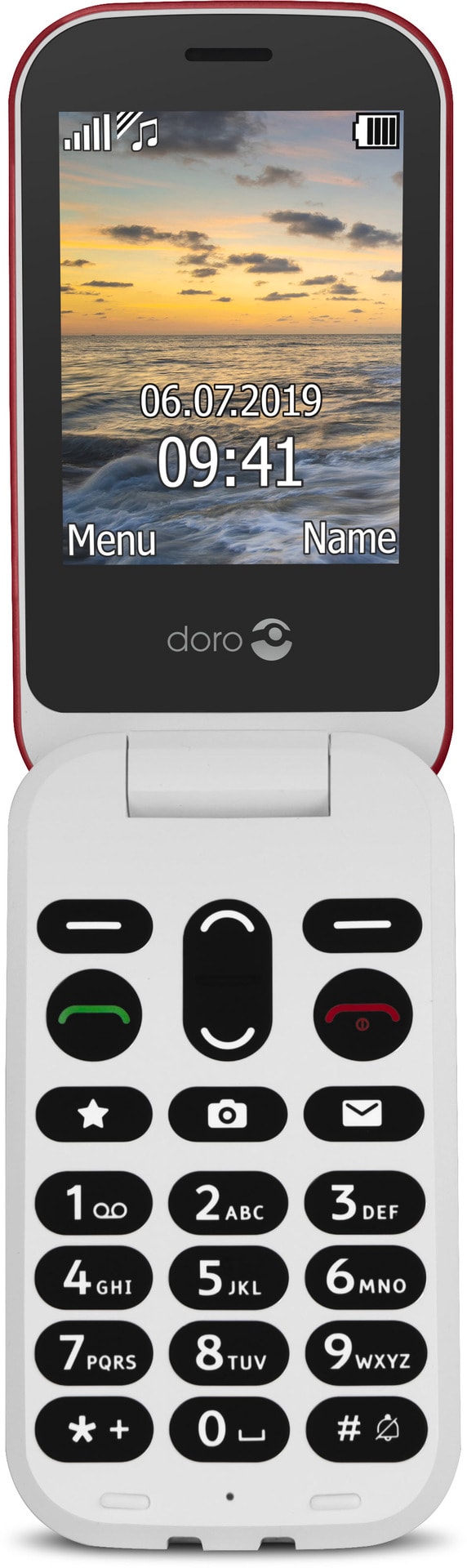 Doro 6040 Mobiltelefon rot-weiß