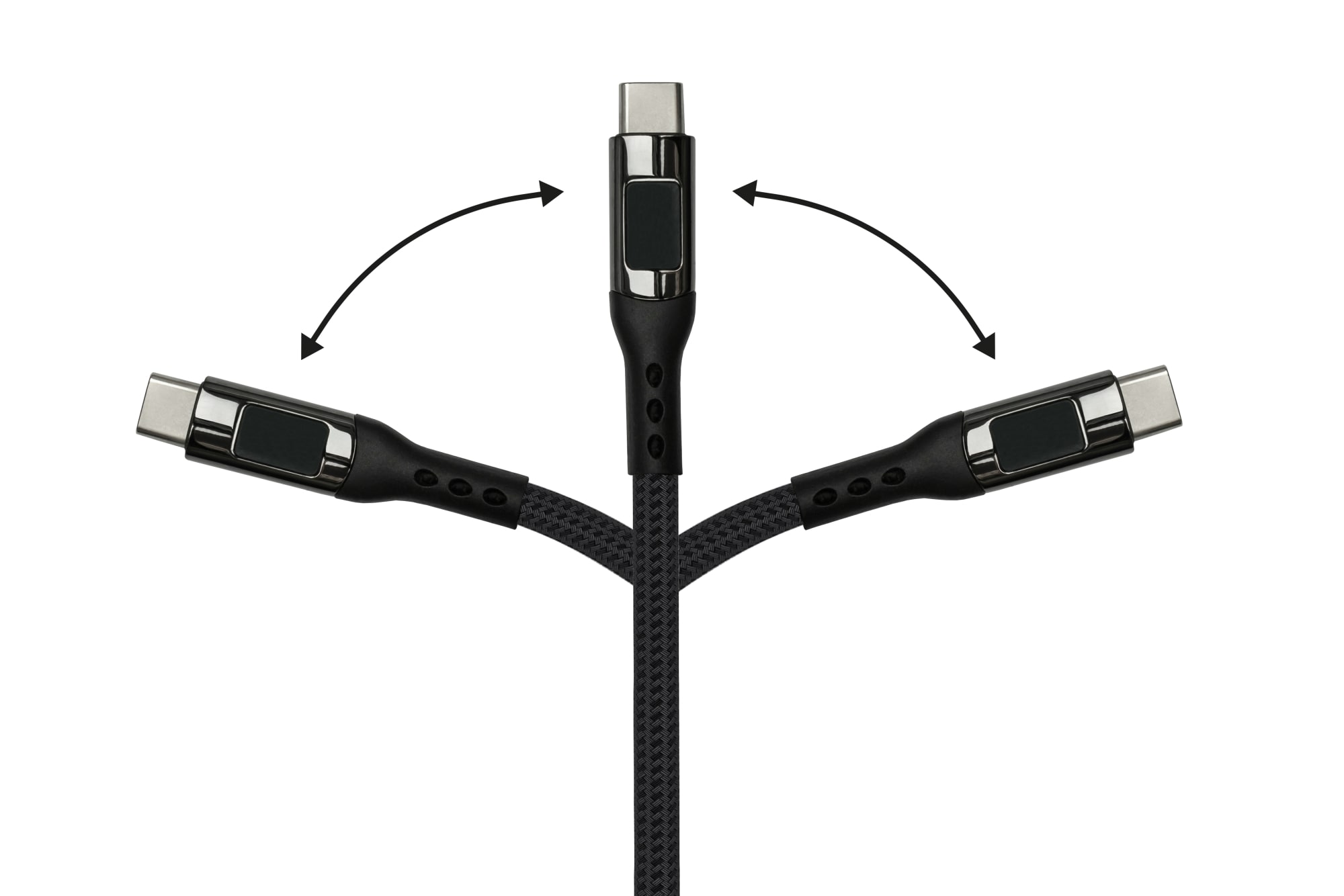 Good Connections USB 2.0 Lade- und Datenkabel (100W) mit Digitalanzeige USB-C