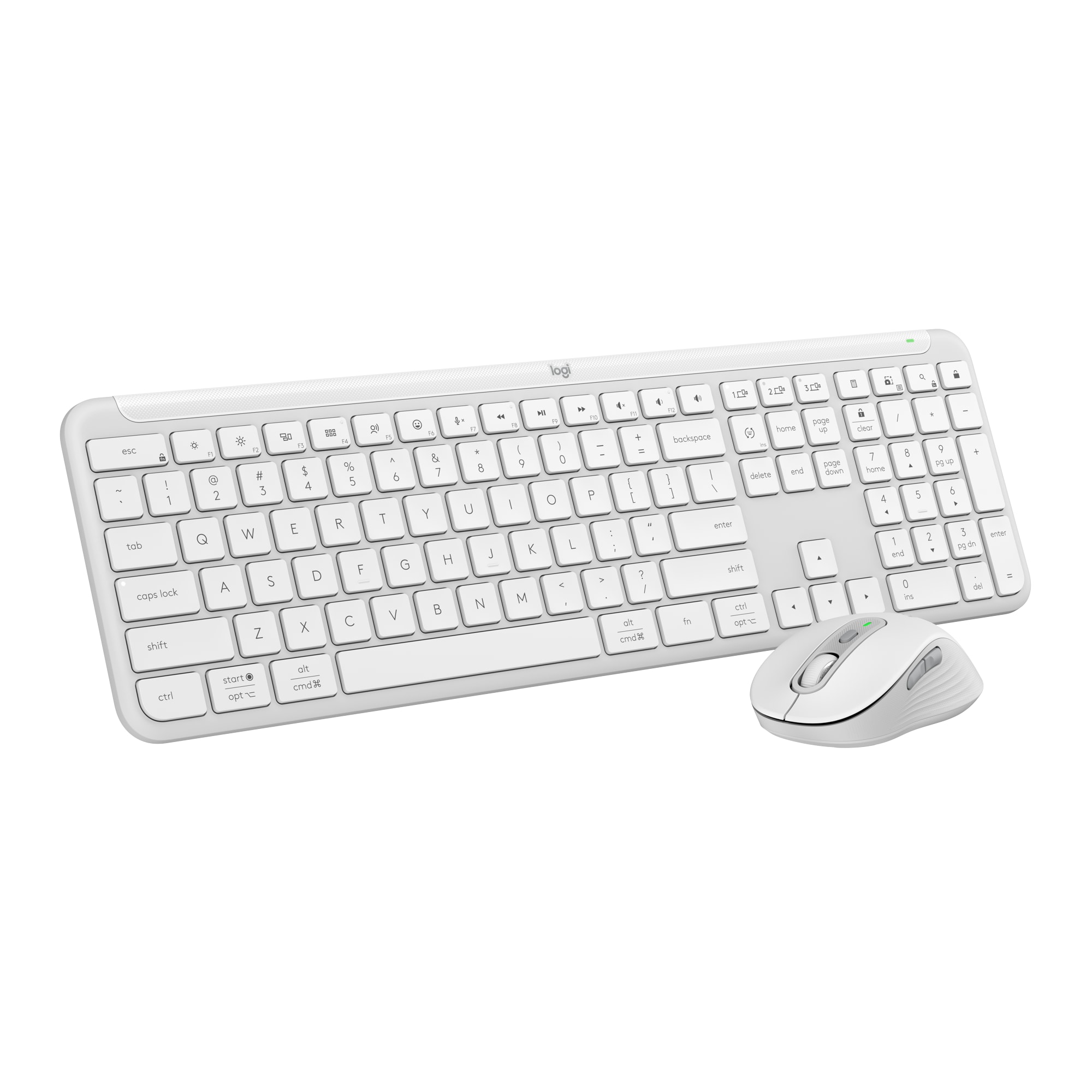 Logitech MK950 Signature Slim Combo Pale Grey - US - Tastaturkombination