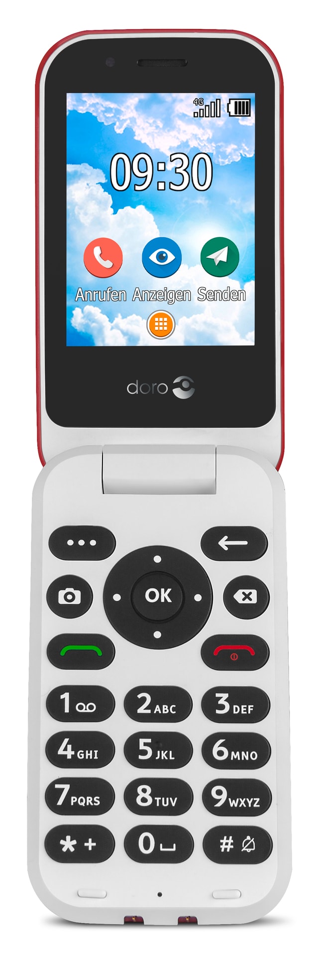 Doro 7030 Mobiltelefon rot-weiß