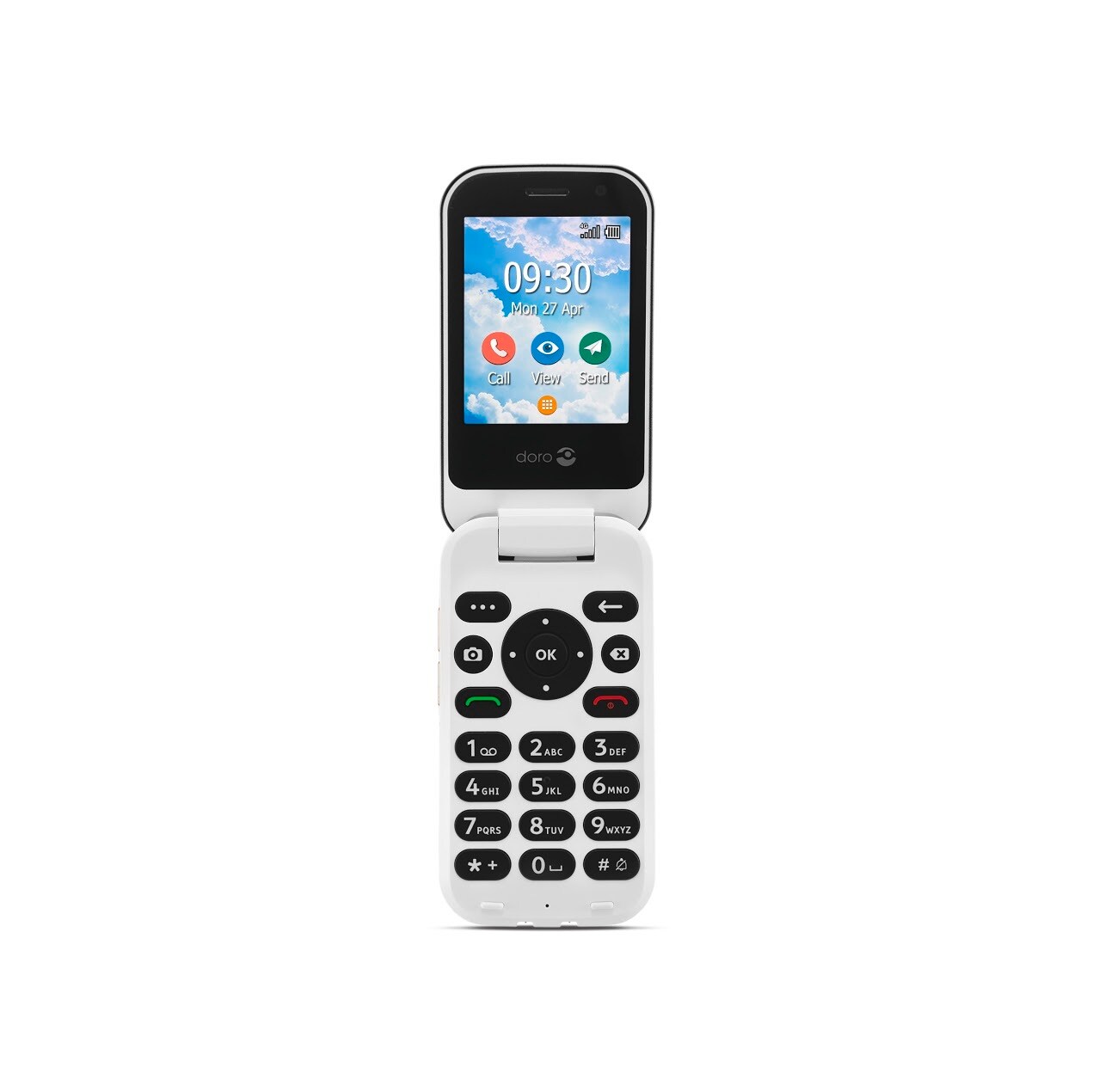 Doro 7080 Mobiltelefon graphit-weiß