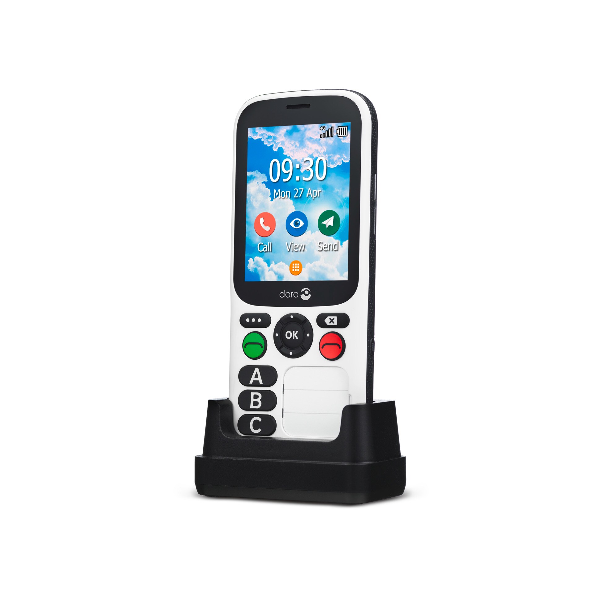 Doro 780X IUP Mobiltelefon schwarz-weiß