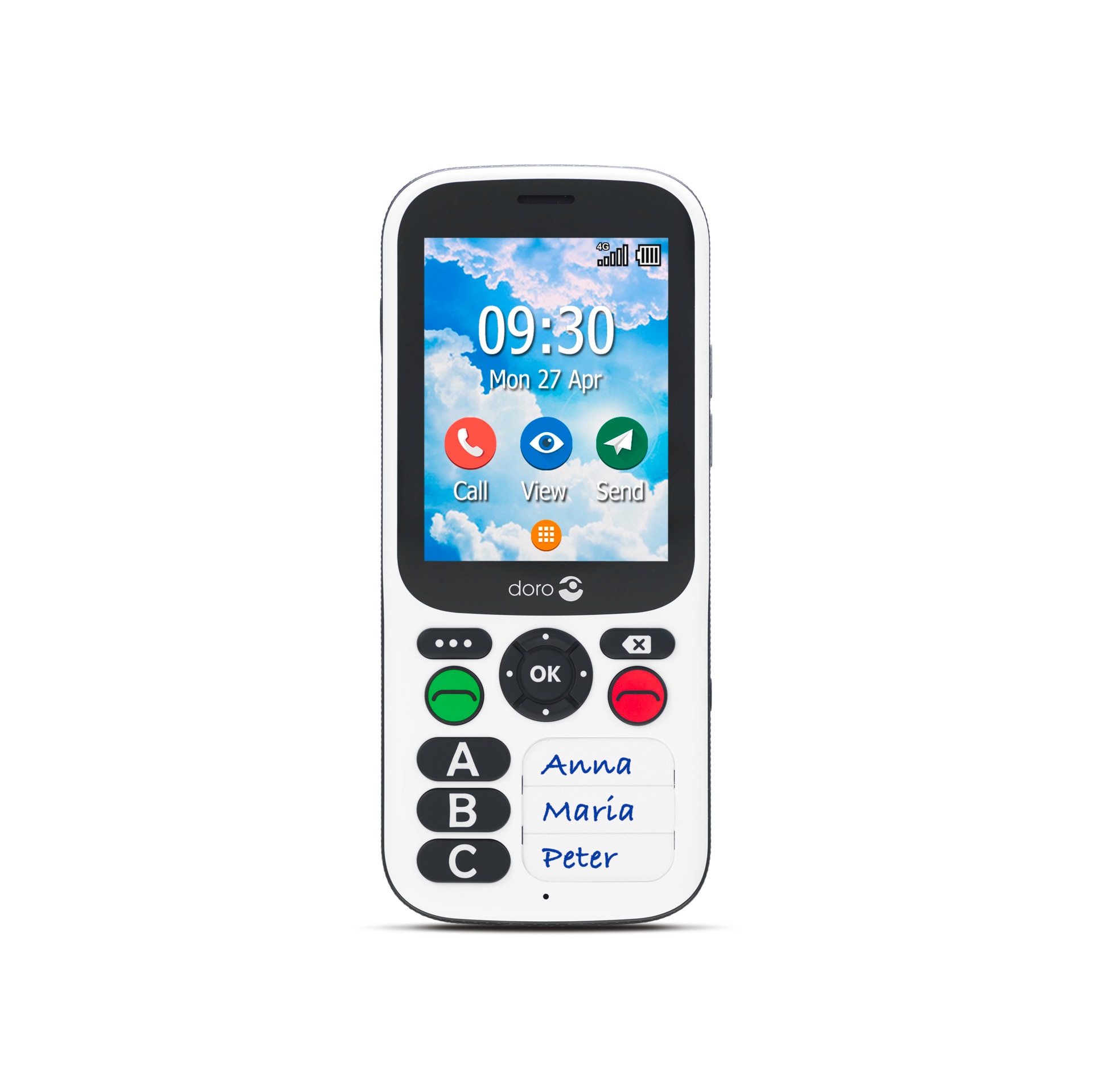 Doro 780X IUP Mobiltelefon schwarz-weiß