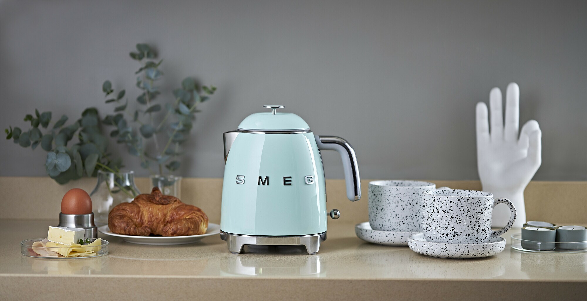 SMEG KLF05PGEU 50s Style Mini-Wasserkocher Pastellgrün