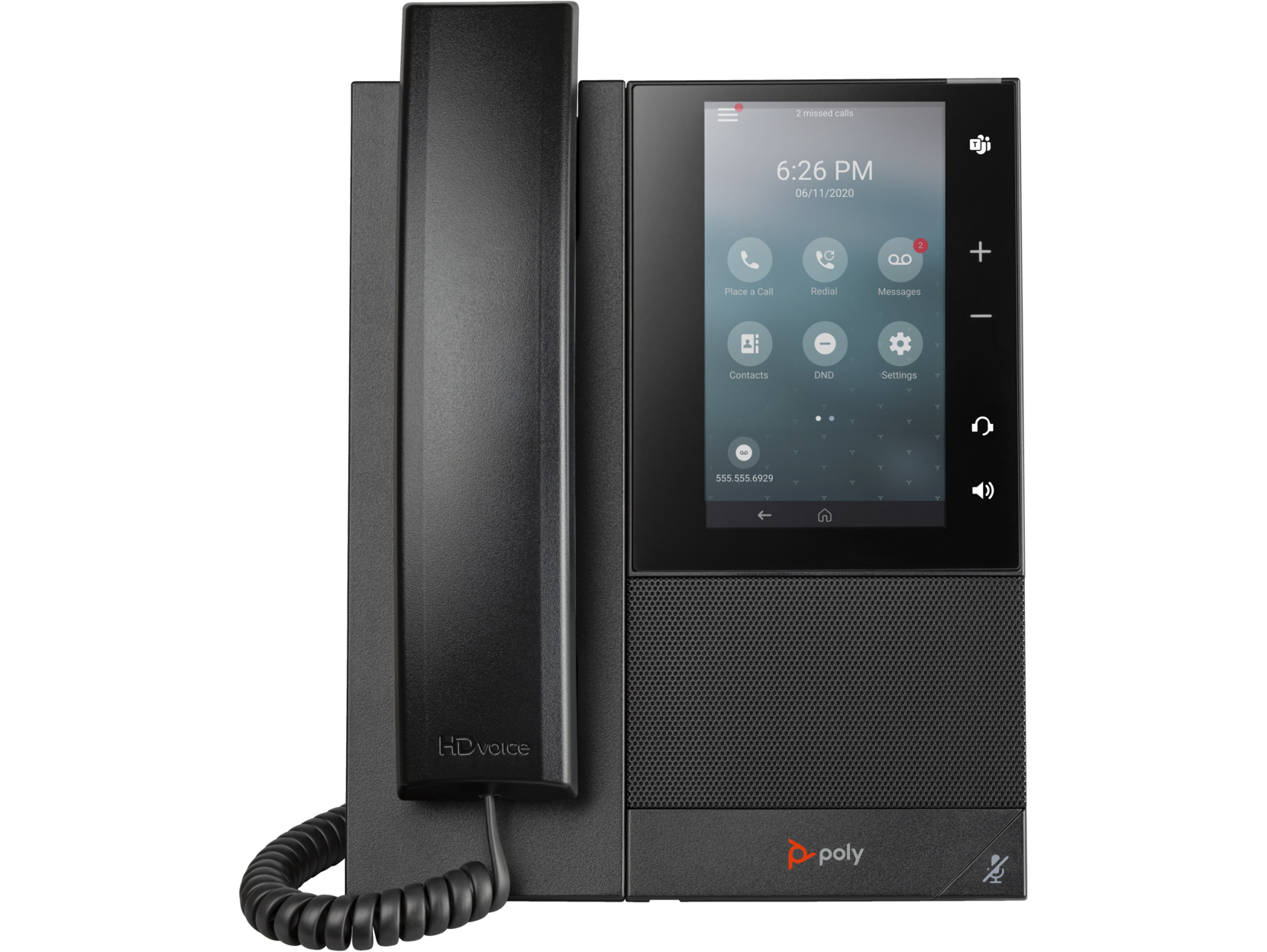 Poly CCX 505 Business-Medientelefon mit Open SIP, PoE-fähig