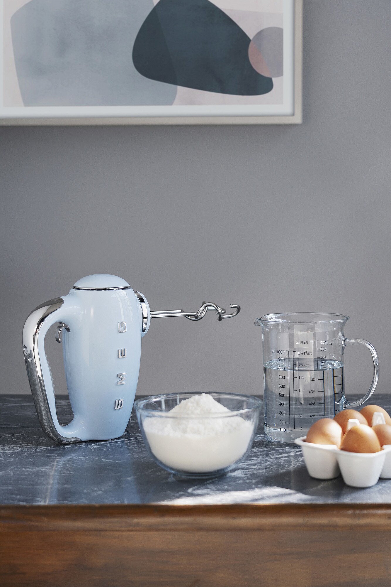 SMEG HMF01PBEU 50s Style Handmixer Pastellblau