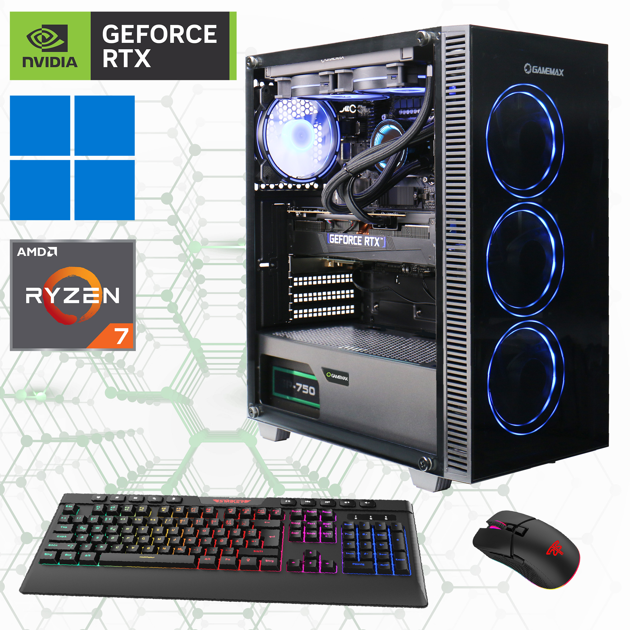 Hyrican Gamemax Draco XD 7255 R7-7700X 32GB/2TB SSD RTX4080 Super W11