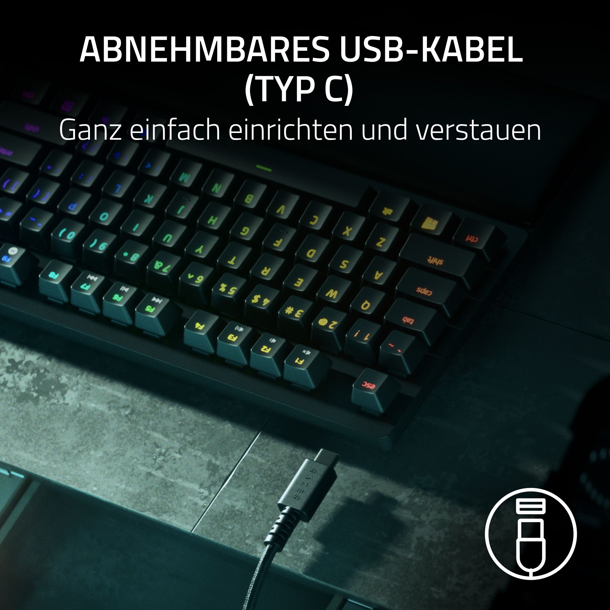 RAZER ISKUR V2 Fabric inkl. Huntsman V2 TKL Purple Switch Gaming Tastatur