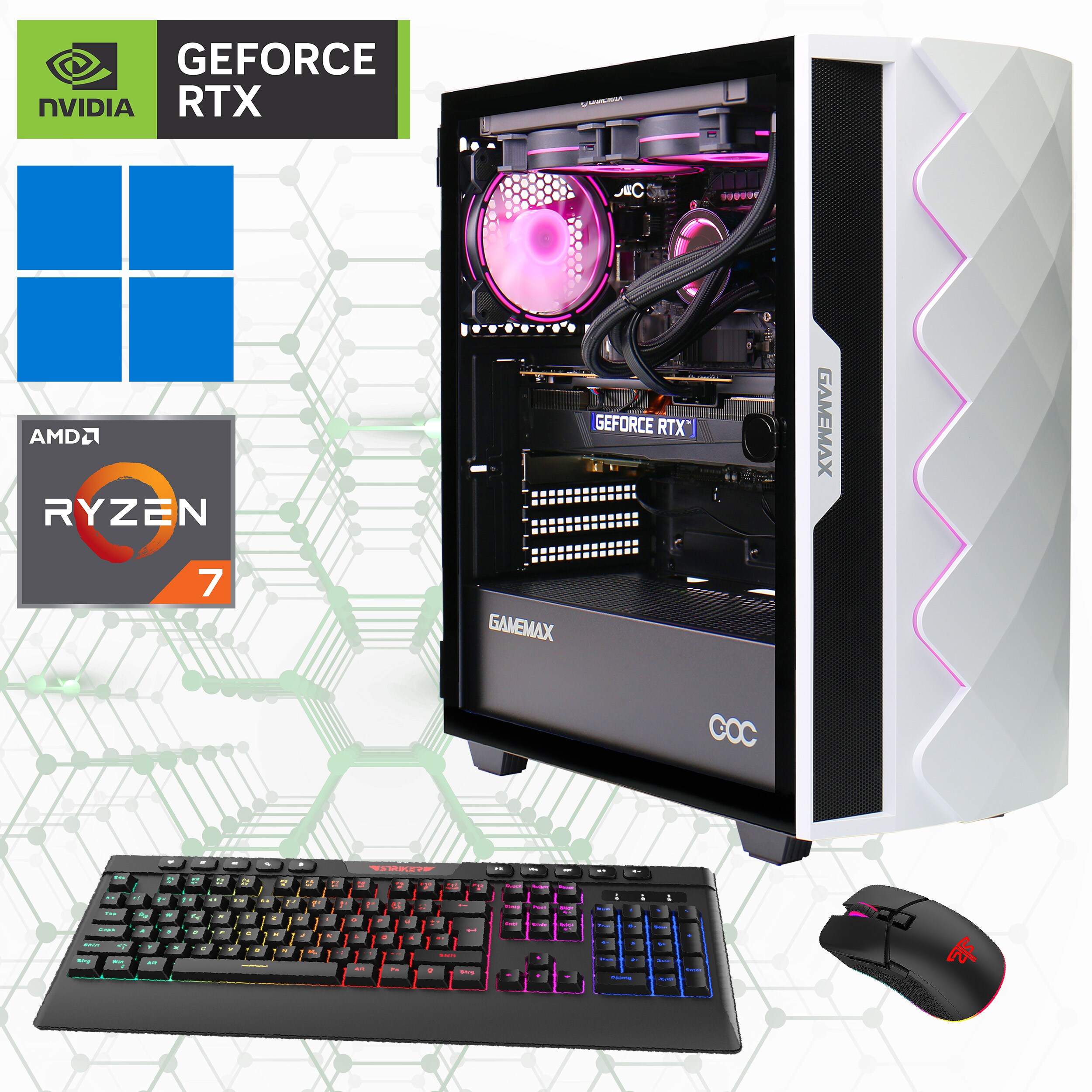 Hyrican Gamemax Diamond WT 7244 R7-7700X 32GB/2TB SSD RTX4080 Super W11