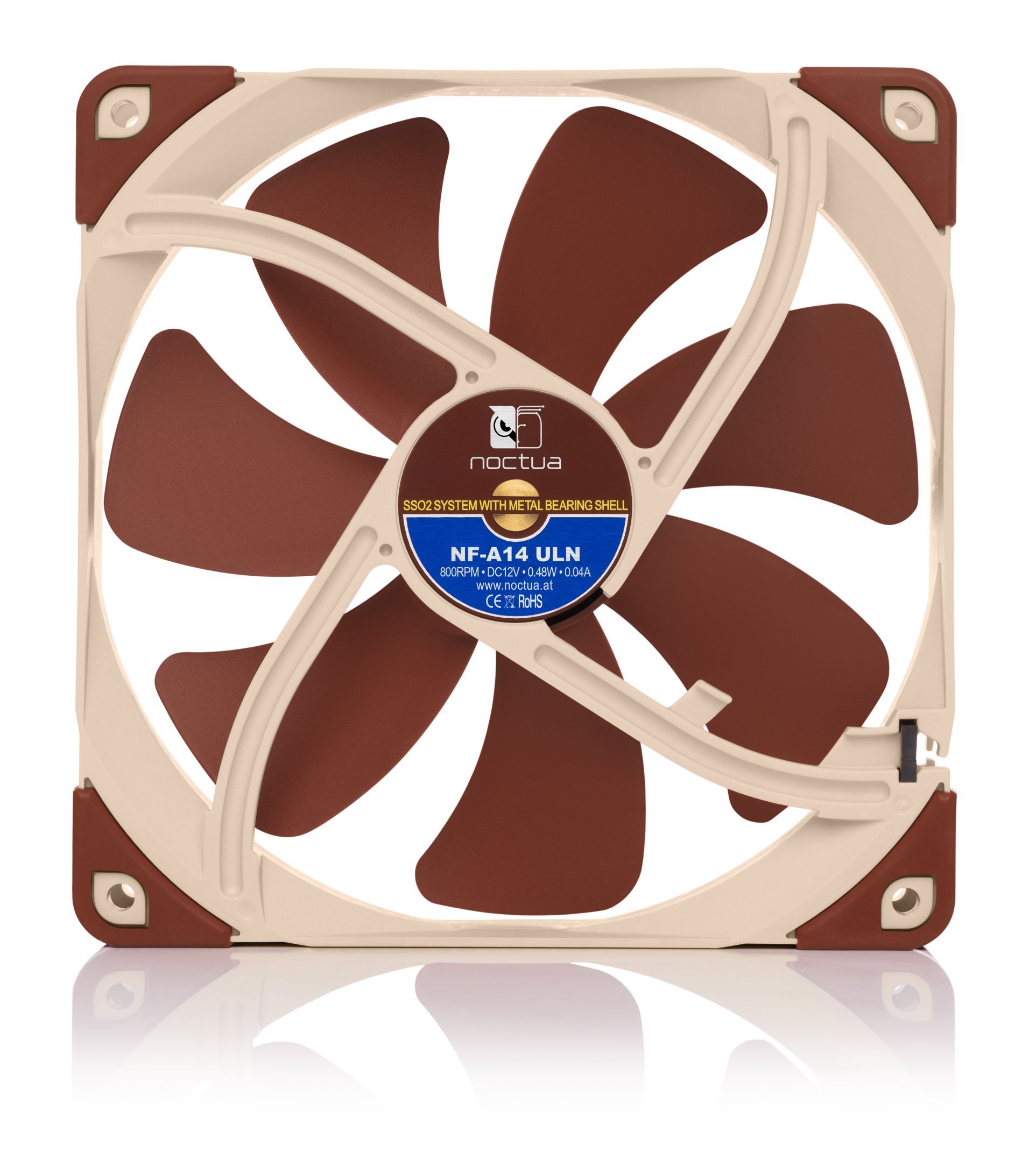 Noctua NF-A14 ULN 140x140x25mm, 3-Pin (800rpm, 11,9dB(A), 79,8m³/h)