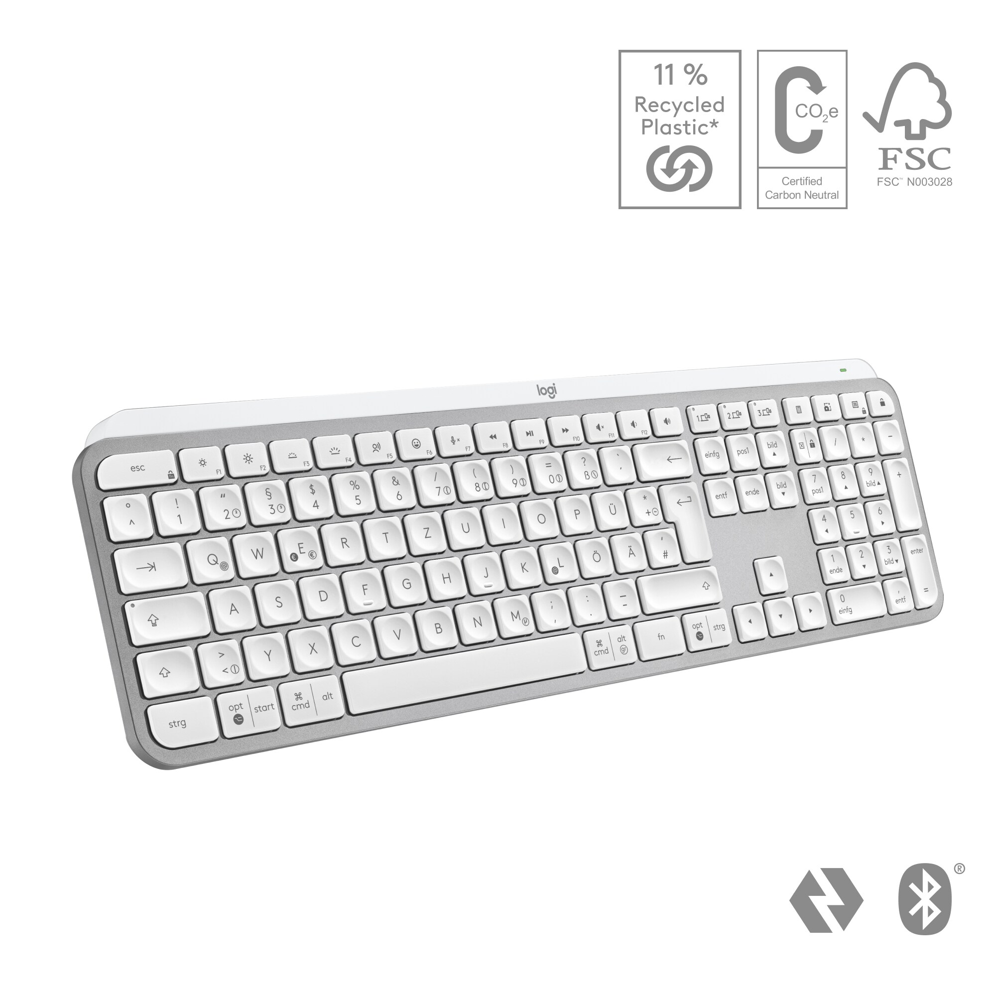 Logitech MX Keys S Pale Grey - Kabelloses Keyboard