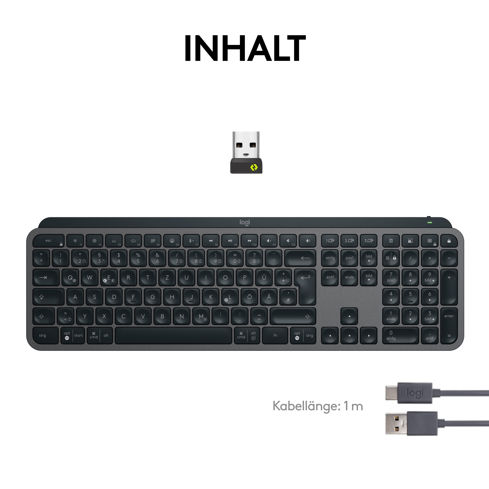 Logitech MX Keys S Graphite - Kabelloses Keyboard