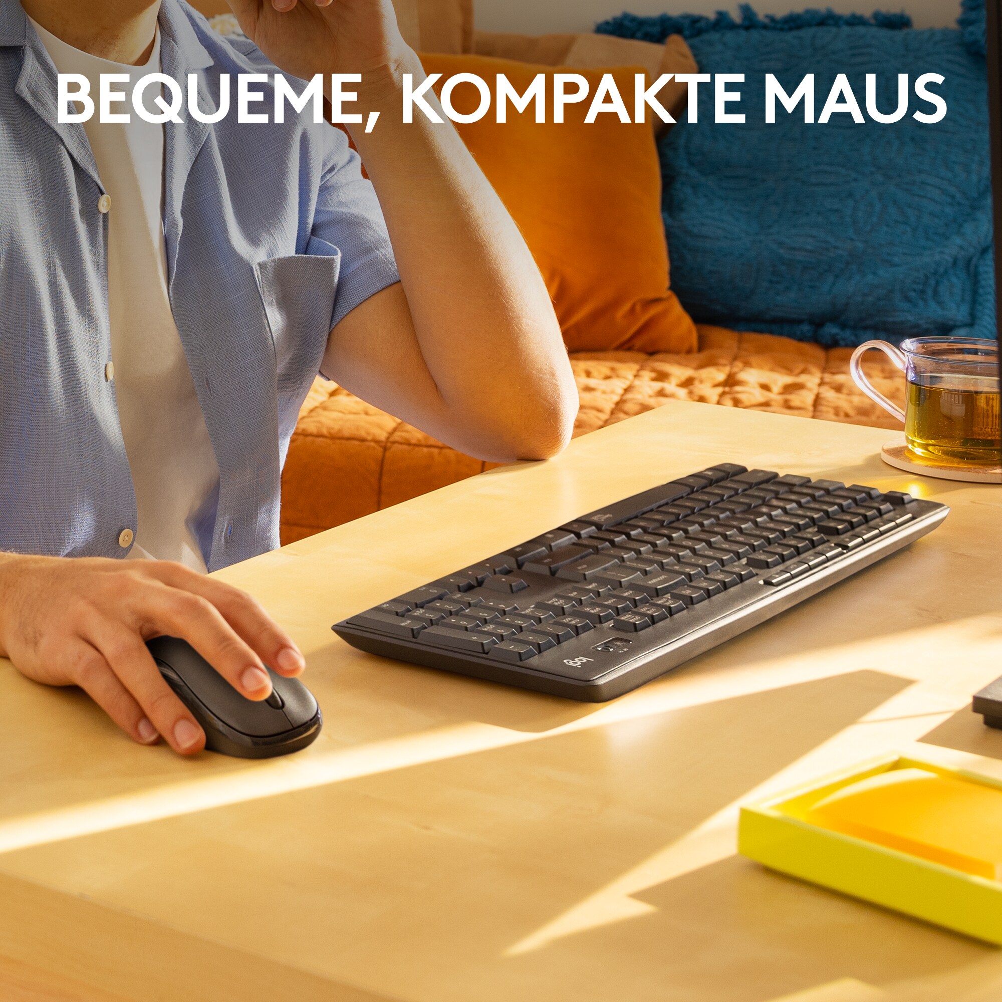 Logitech MK295 Silent Kabellose Maus-Tastaturkombination