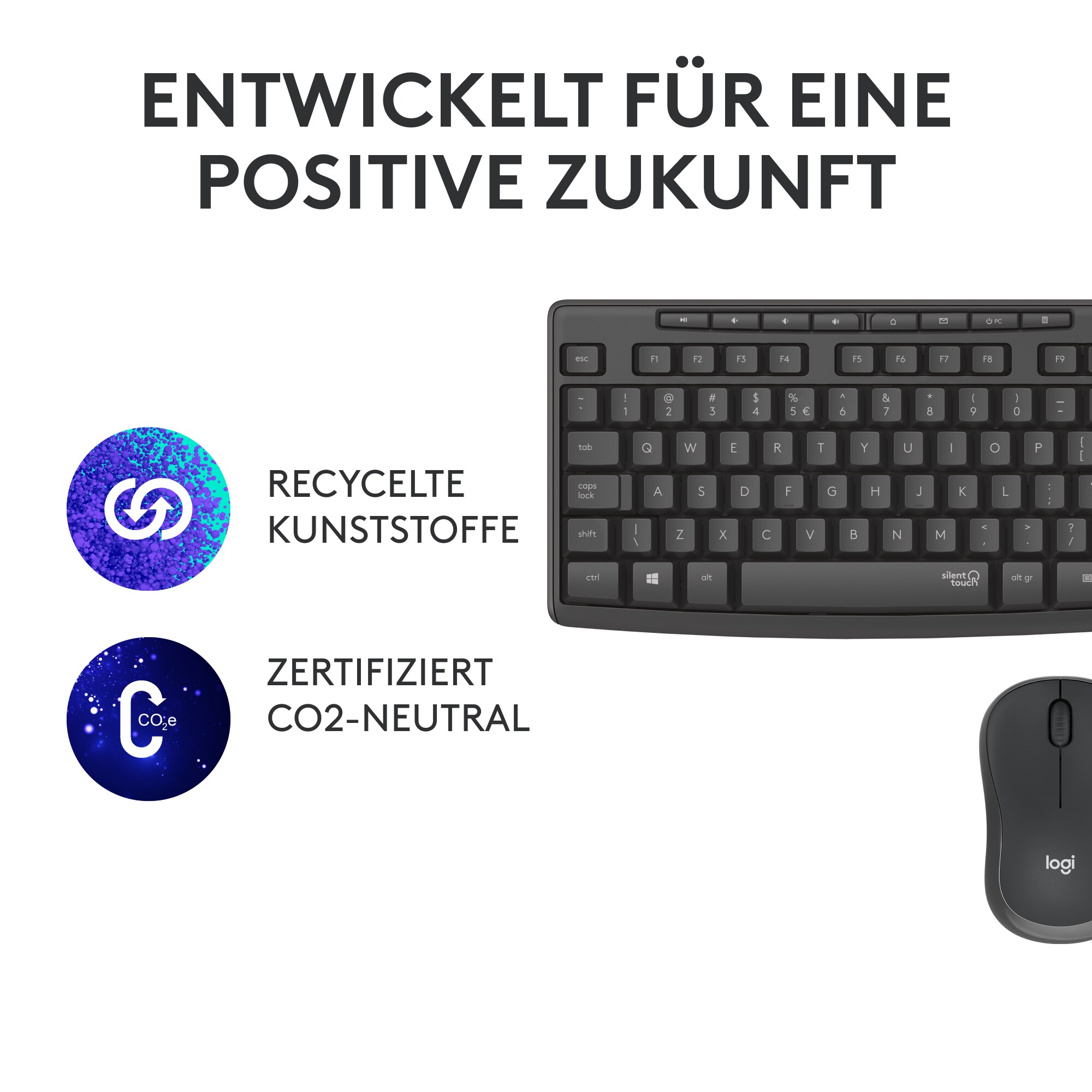 Logitech MK295 Silent Kabellose Maus-Tastaturkombination