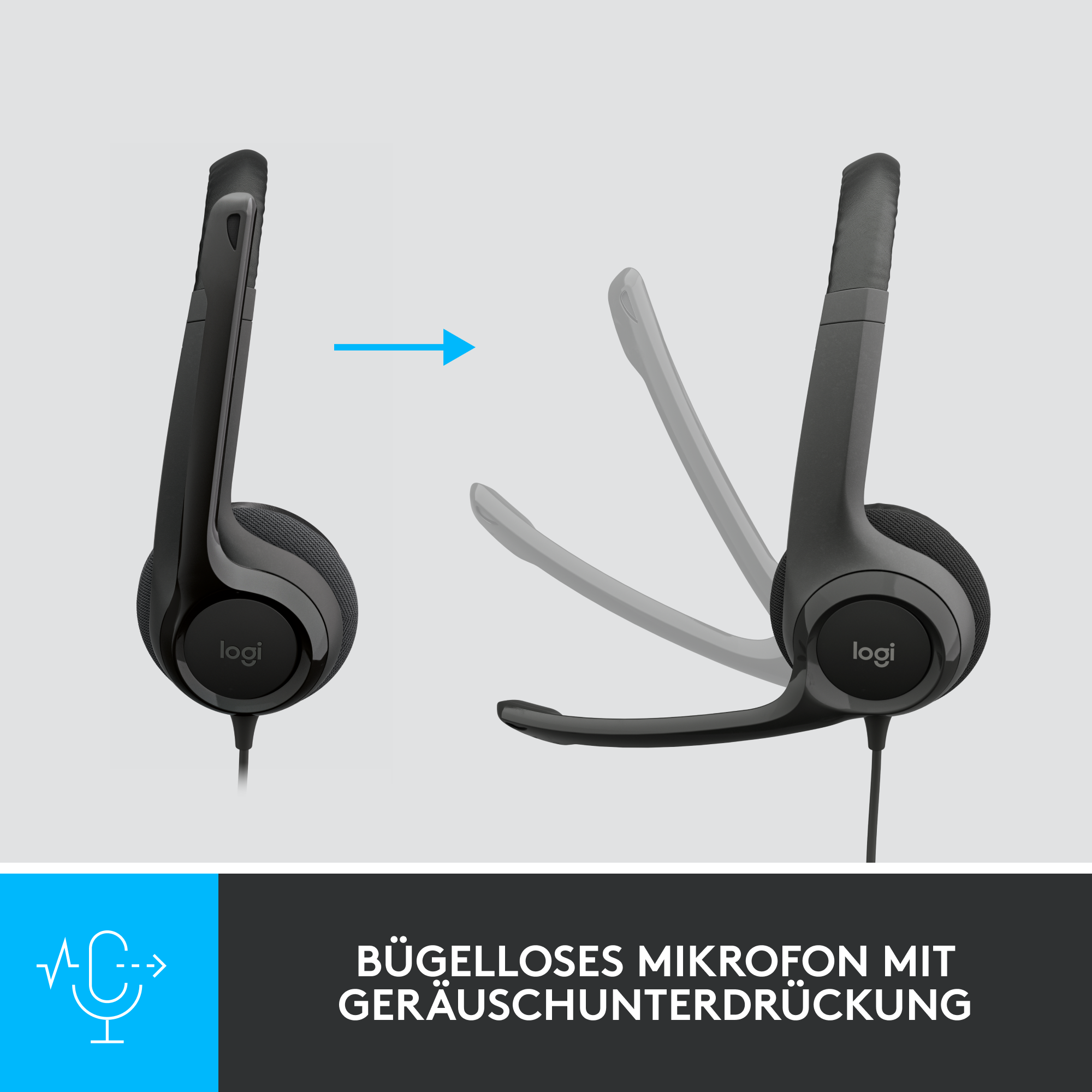 Logitech H390 Kabelgebundenes Beidseitiges Headset USB Schwarz