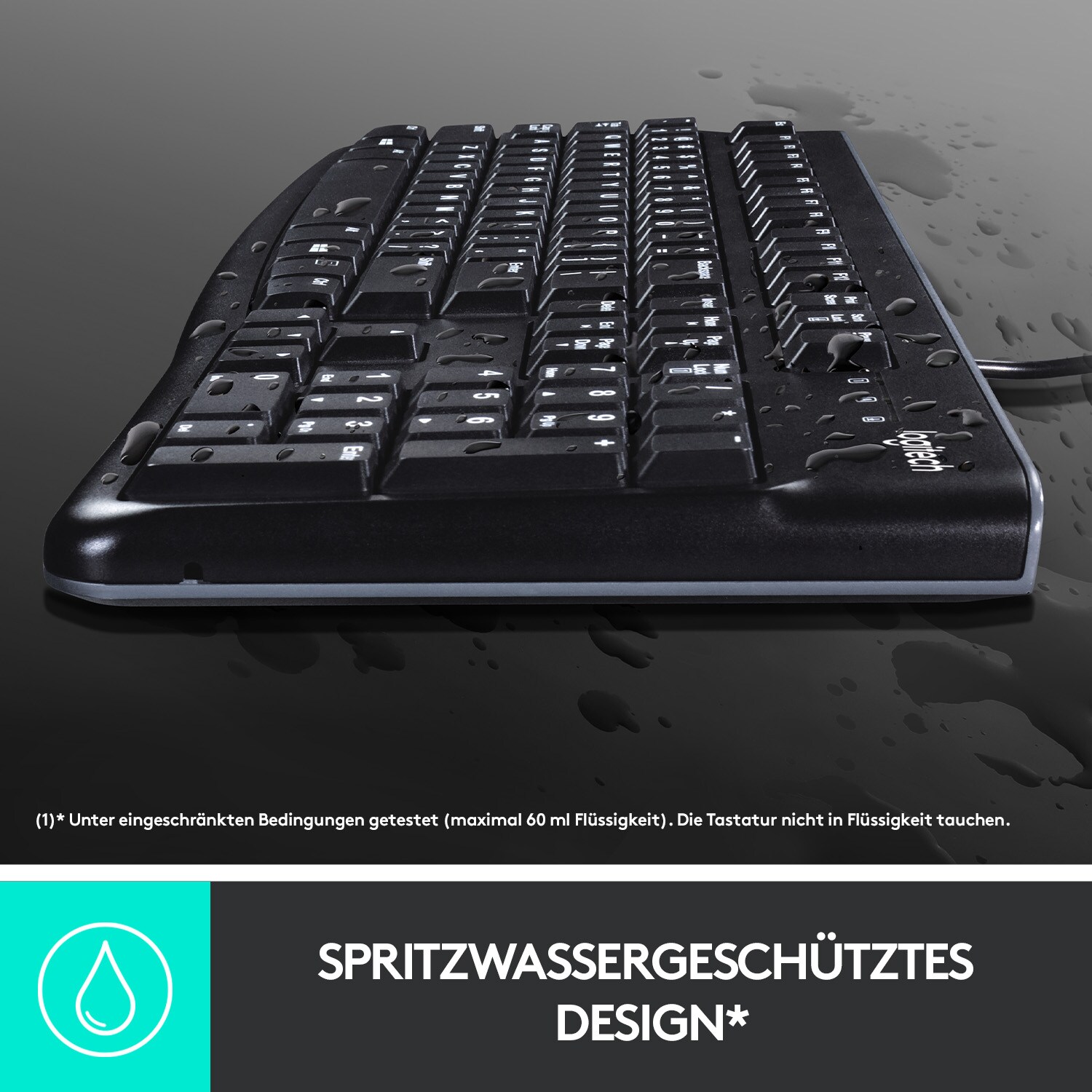 Logitech K120 Kabelgebundene Tastatur Schwarz