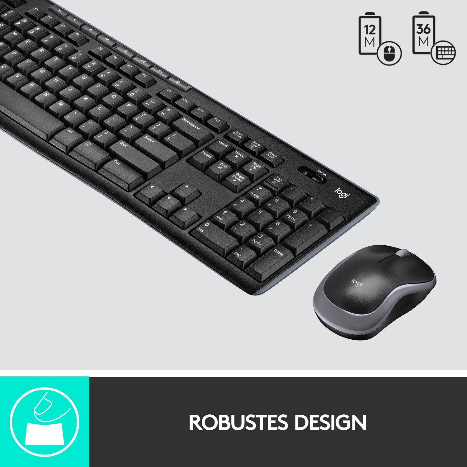 Logitech MK270 Kabellose Maus-Tastaturkombination