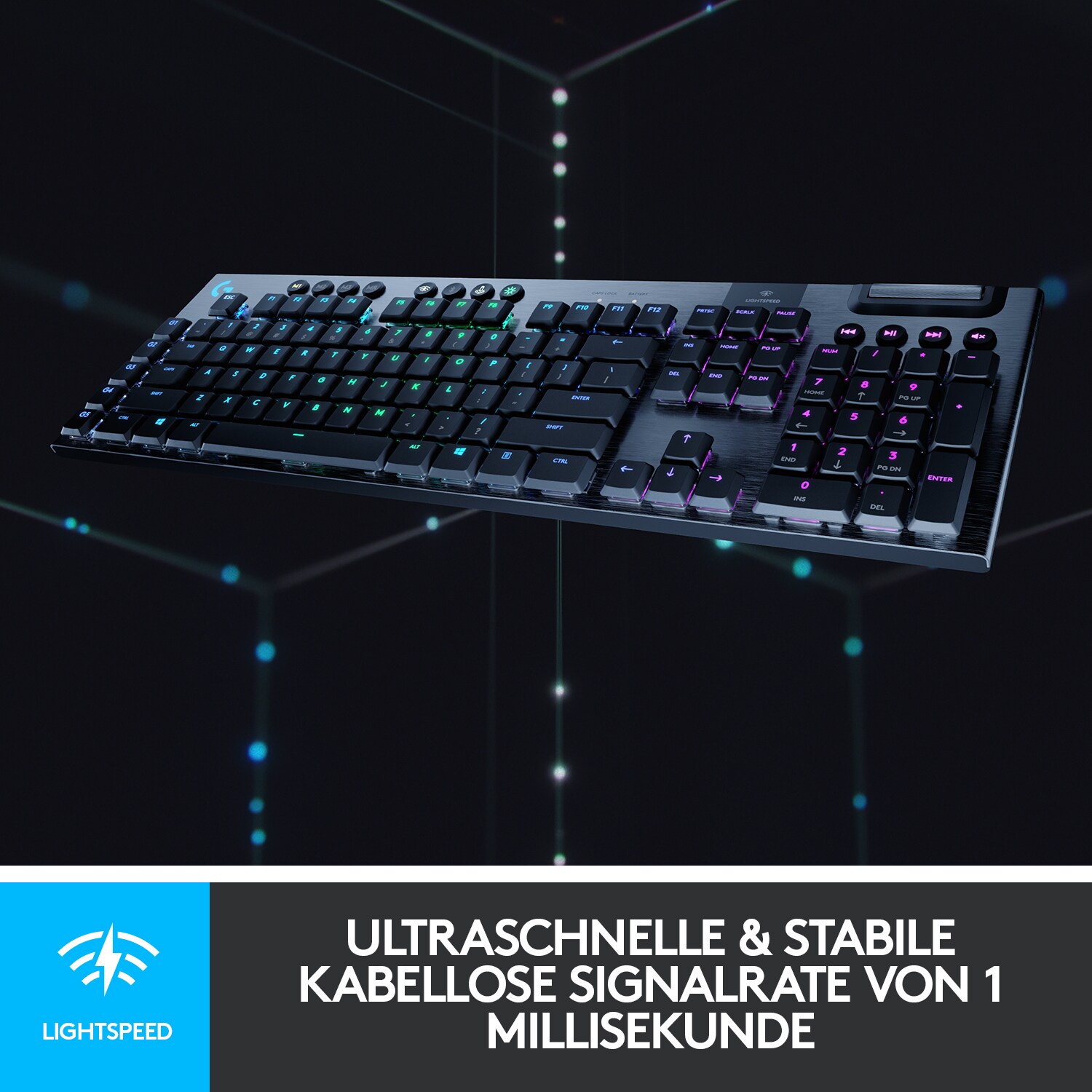 Logitech G915 LIGHTSPEED Linear Kabellose Mechanische RGB Gaming Tastatur