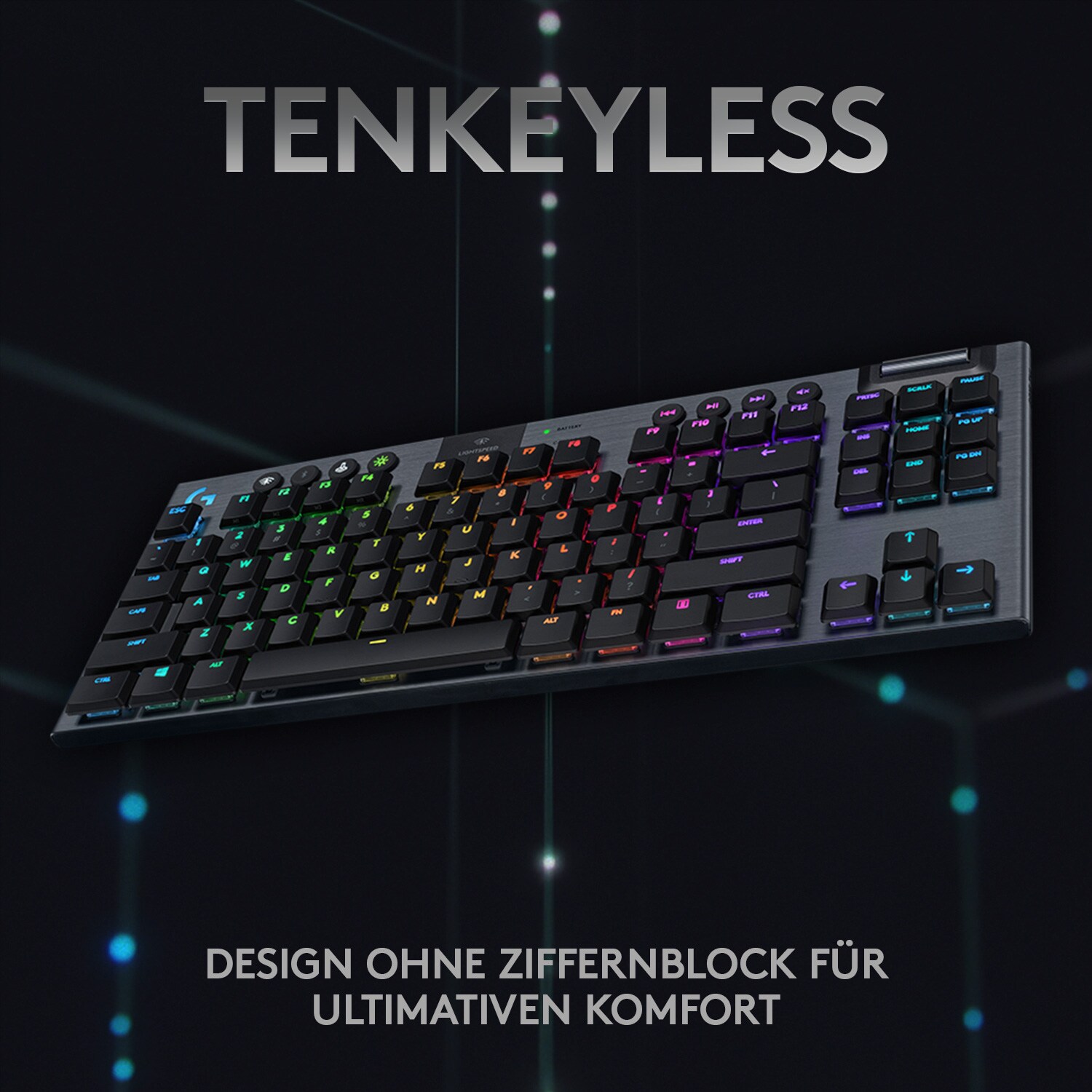 Logitech G915 TKL LIGHTSPEED Linear Kabellose Mechanische RGB Gaming Tastatur