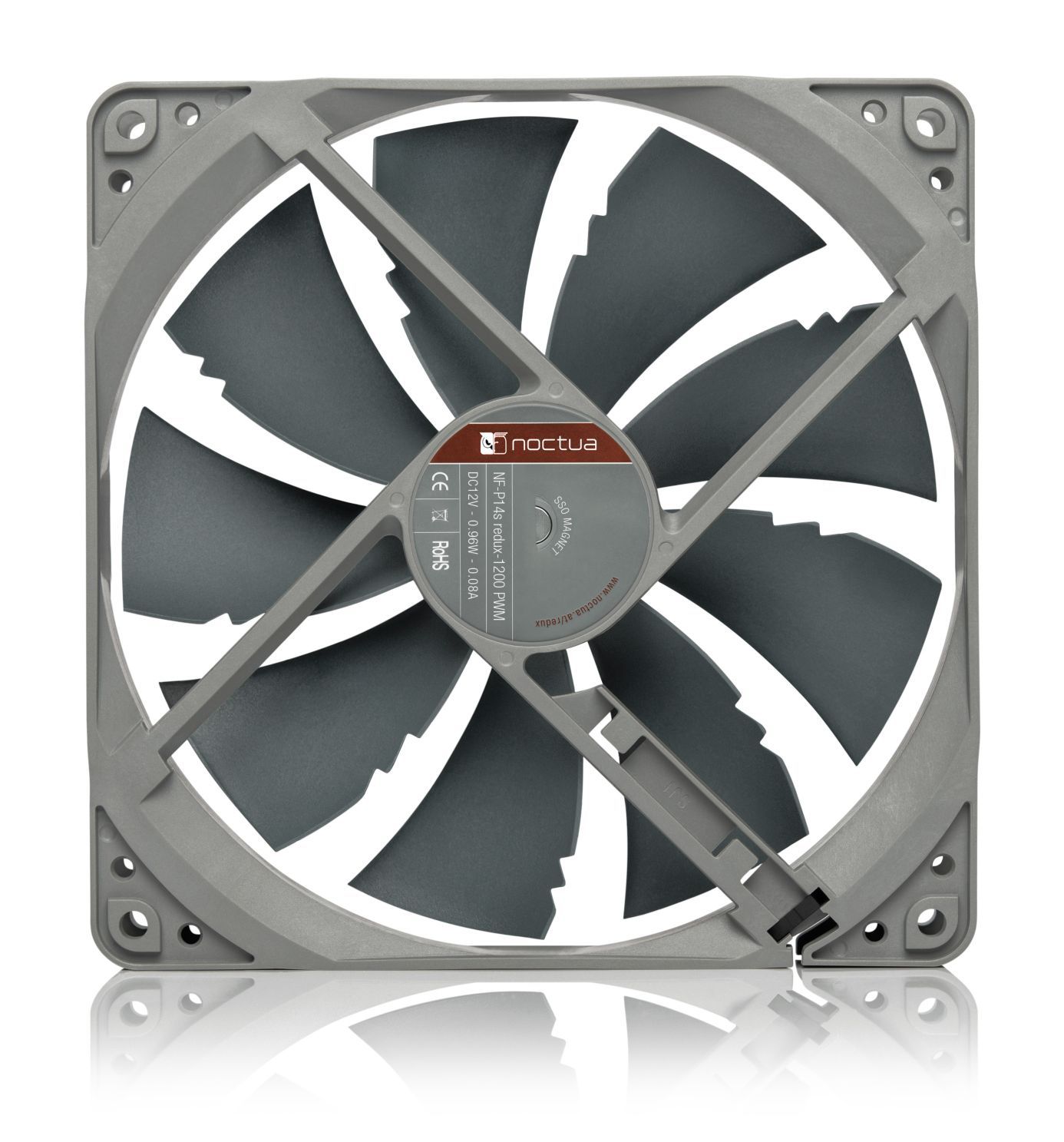 Noctua NF-P14s redux-1200 PWM 140x140x25mm, 4-Pin PWM (1200rpm, 19,6dB(A))