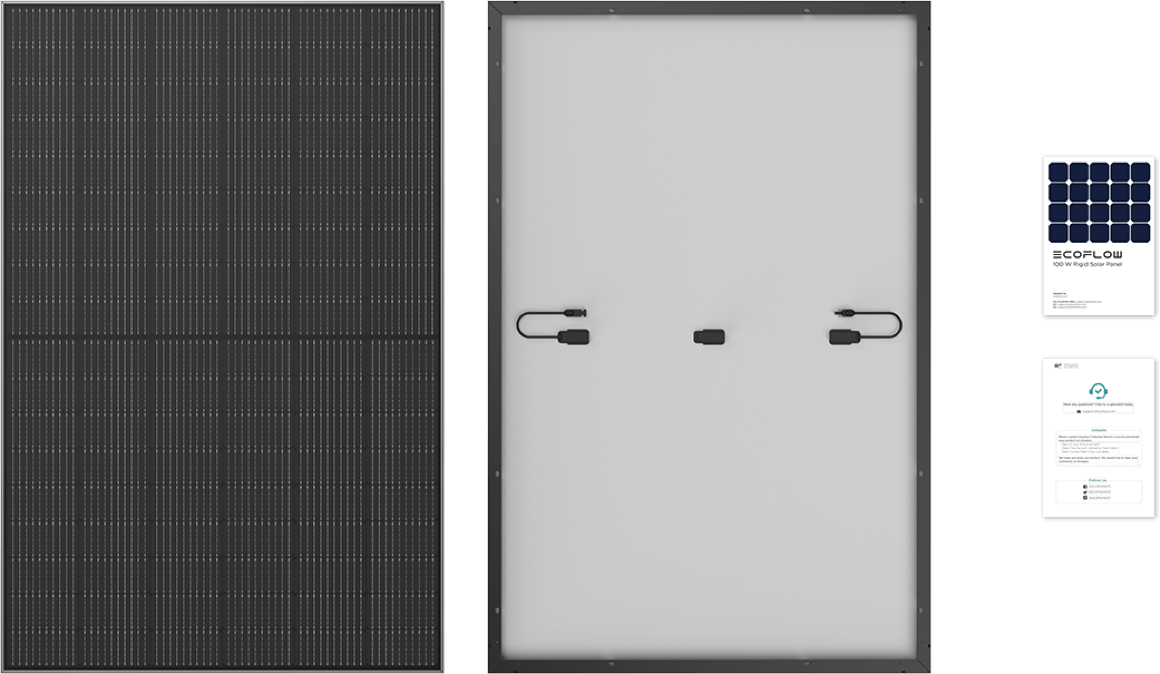 ECOFLOW 2 x 400W Rigid Solar Panel Combo