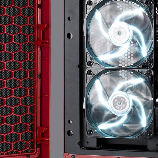 Fractal Design Focus G ATX Gaming Gehäuse mit Seitenfenster, Rot