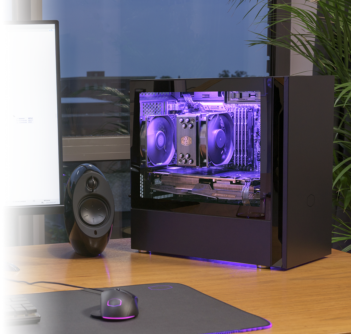 Cooler Master Silencio S400 Midi Tower ATX Gehäuse Schwarz, schallgedämmt