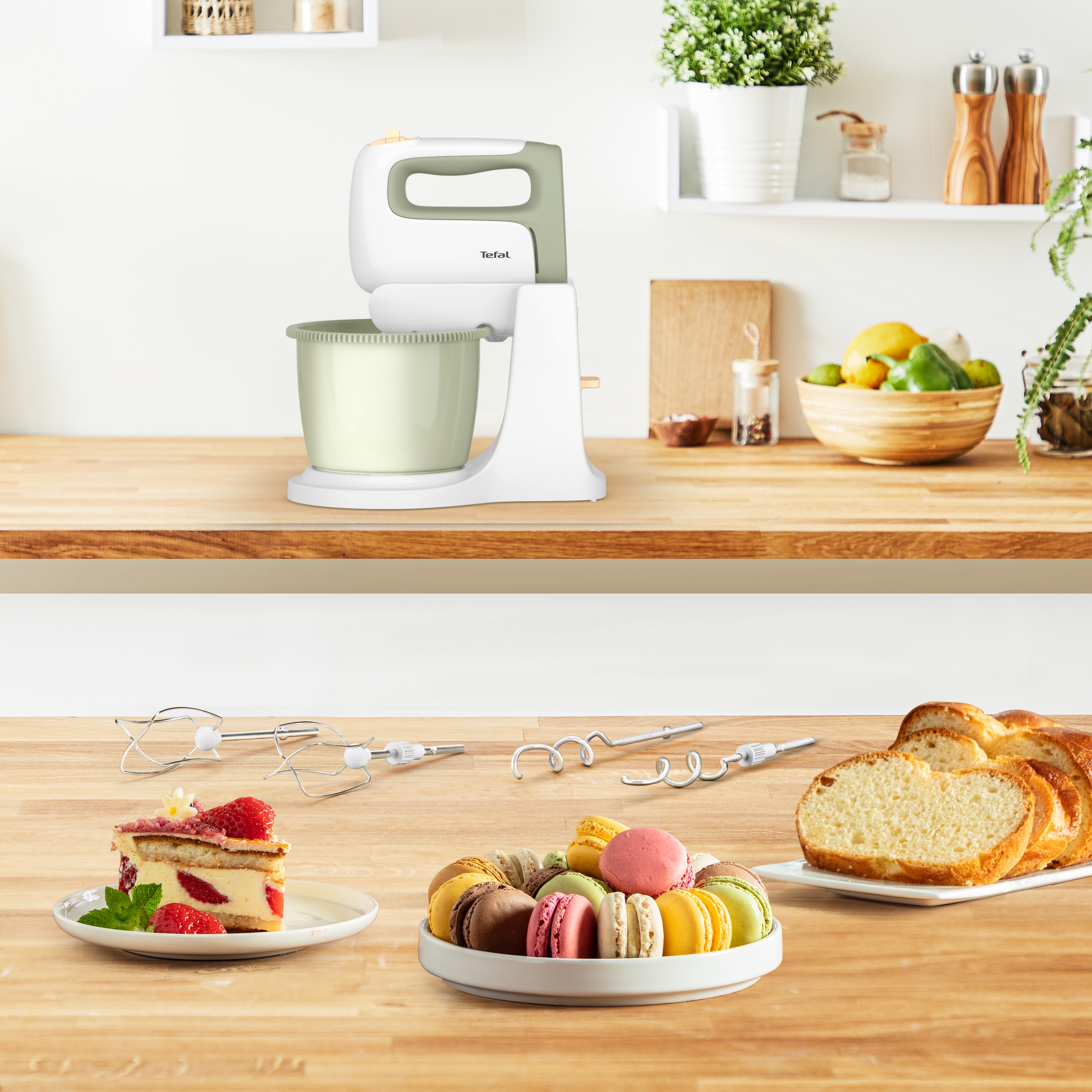 Tefal HT4640 Prep'Mix Cocoon Handmixer + Standschüssel