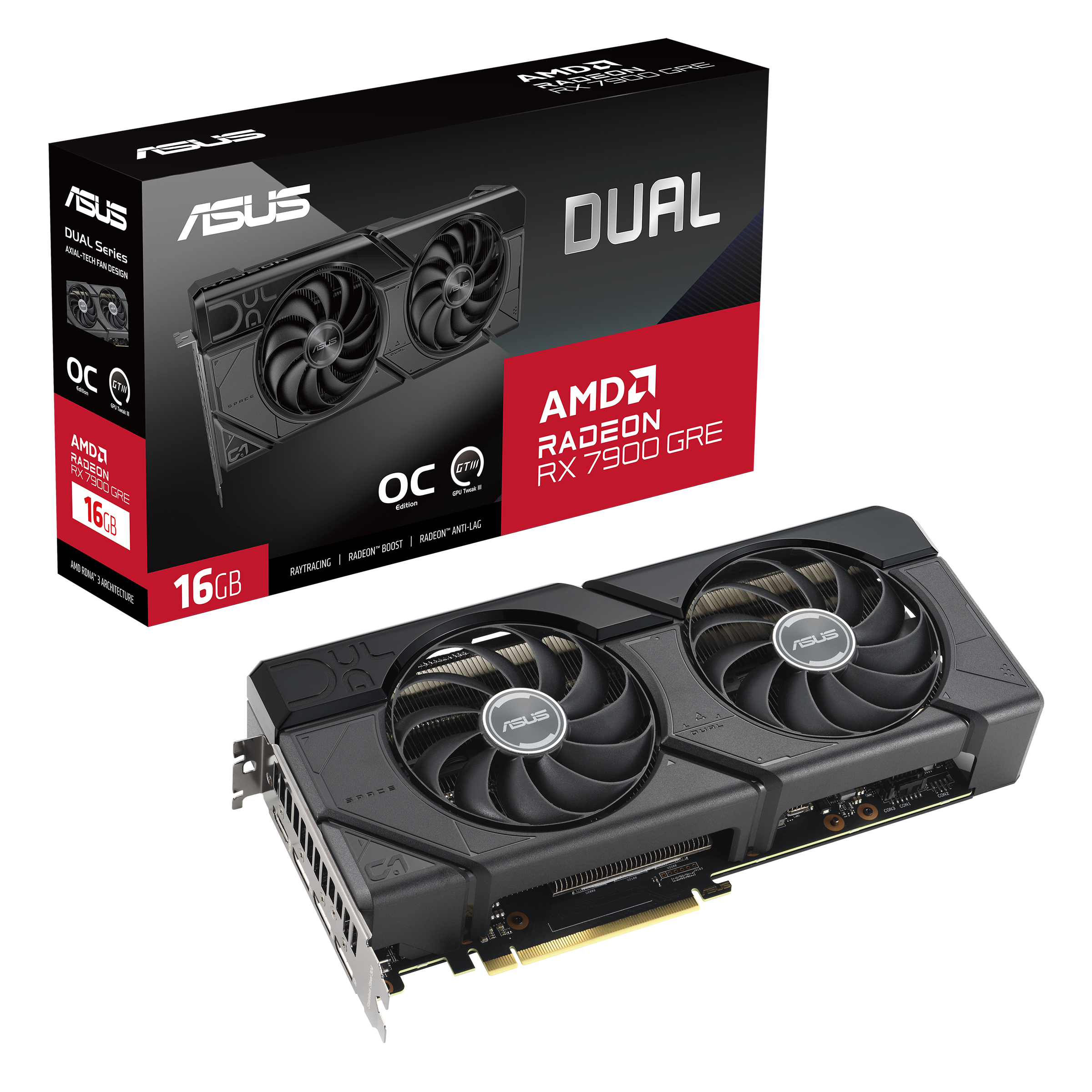 ASUS Dual Radeon RX 7900 GRE 16GB OC Edition Grafikkarte 16GB GDDR6 HDMI/3xDP