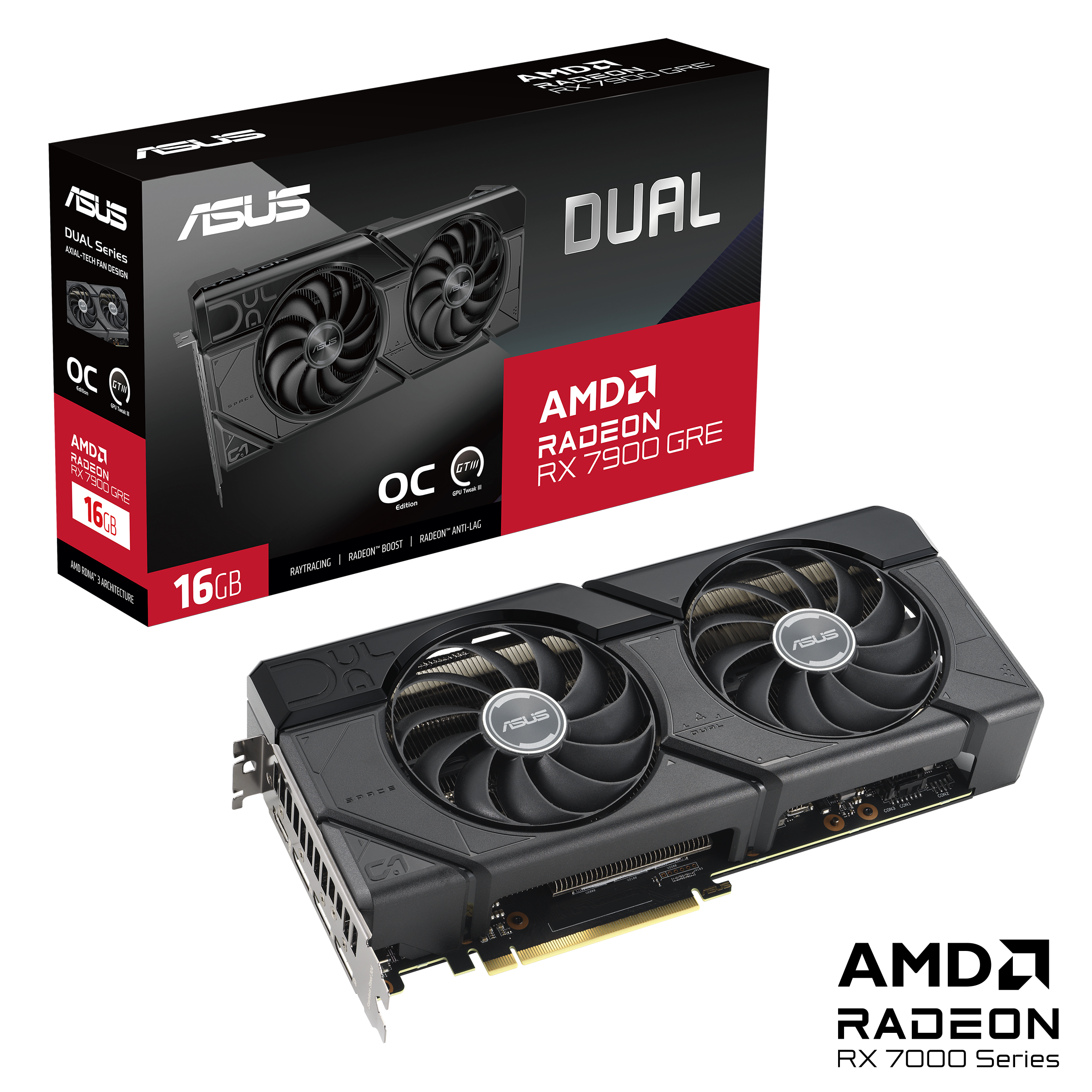 ASUS Dual Radeon RX 7900 GRE 16GB OC Edition Grafikkarte 16GB GDDR6 HDMI/3xDP