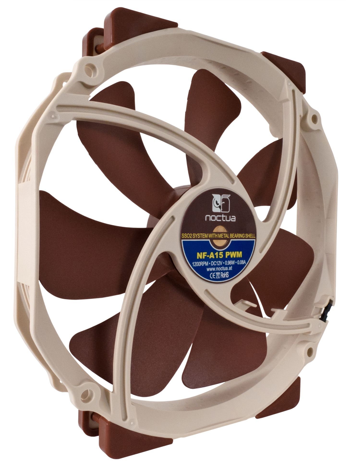 Noctua NF-A15 PWM 140x150x25mm, 4-Pin PWM (1200rpm, 19,2dB(A), 115,5m³/h)