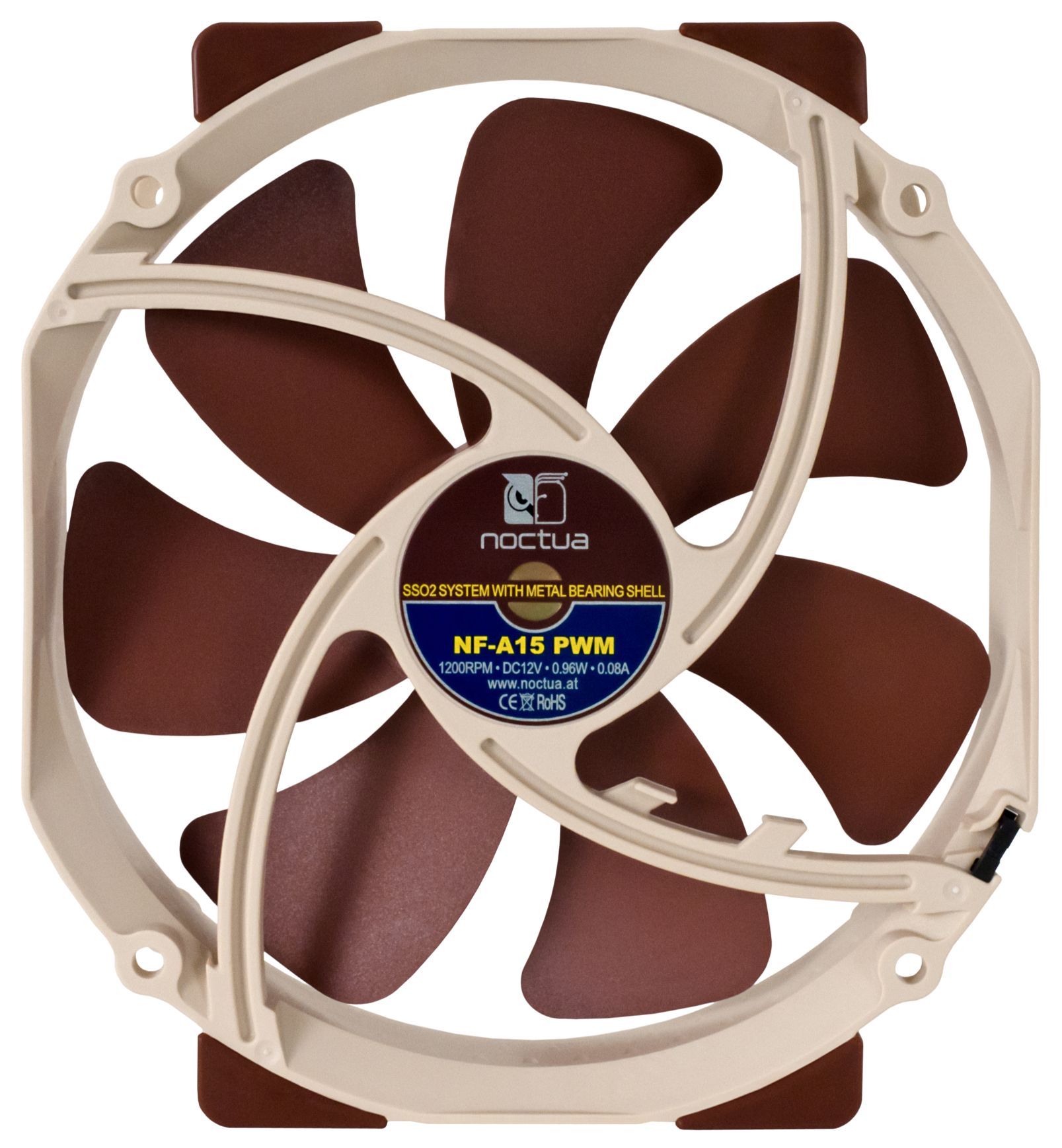 Noctua NF-A15 PWM 140x150x25mm, 4-Pin PWM (1200rpm, 19,2dB(A), 115,5m³/h)