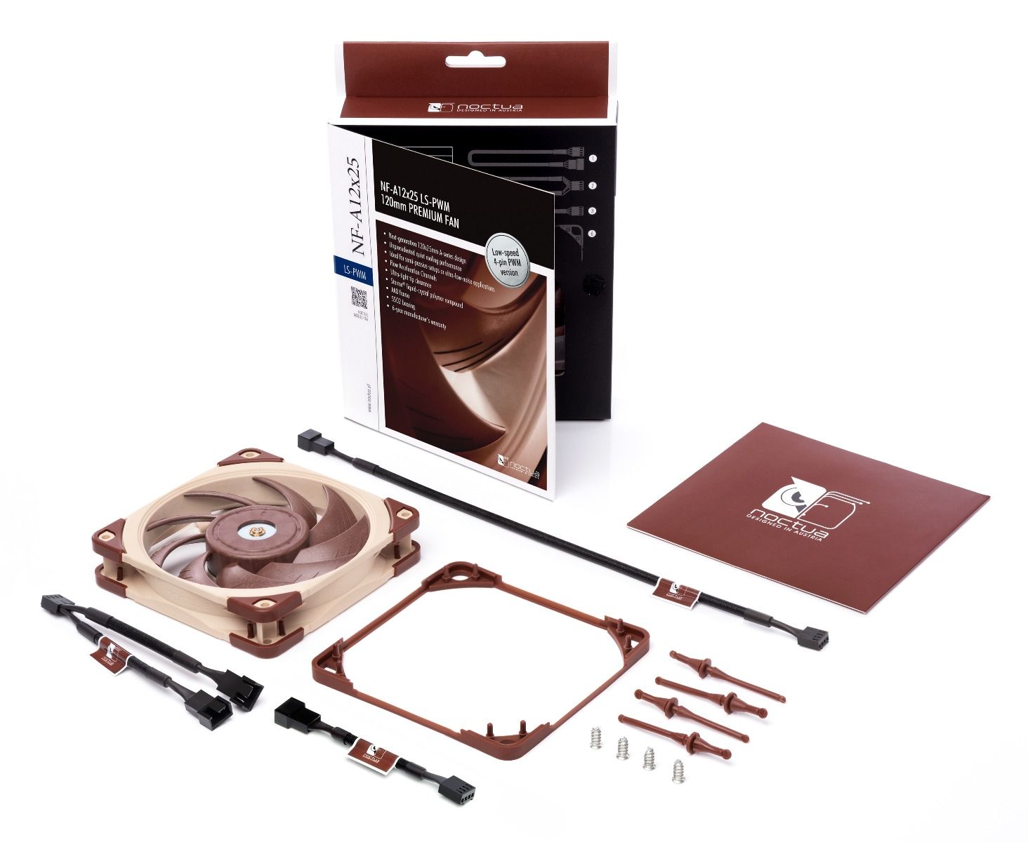 Noctua NF-A12x25 LS-PWM 120x120x25mm, 4-Pin PWM (1200rpm, 12,1dB(A), 55,7m³/h)