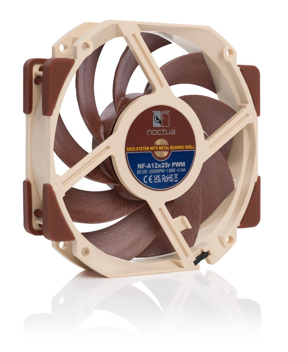 Noctua NF-A12x25r PWM 120x120x25mm, 4-Pin PWM (2000rpm, 22,6dB(A), 102,1m³/h)