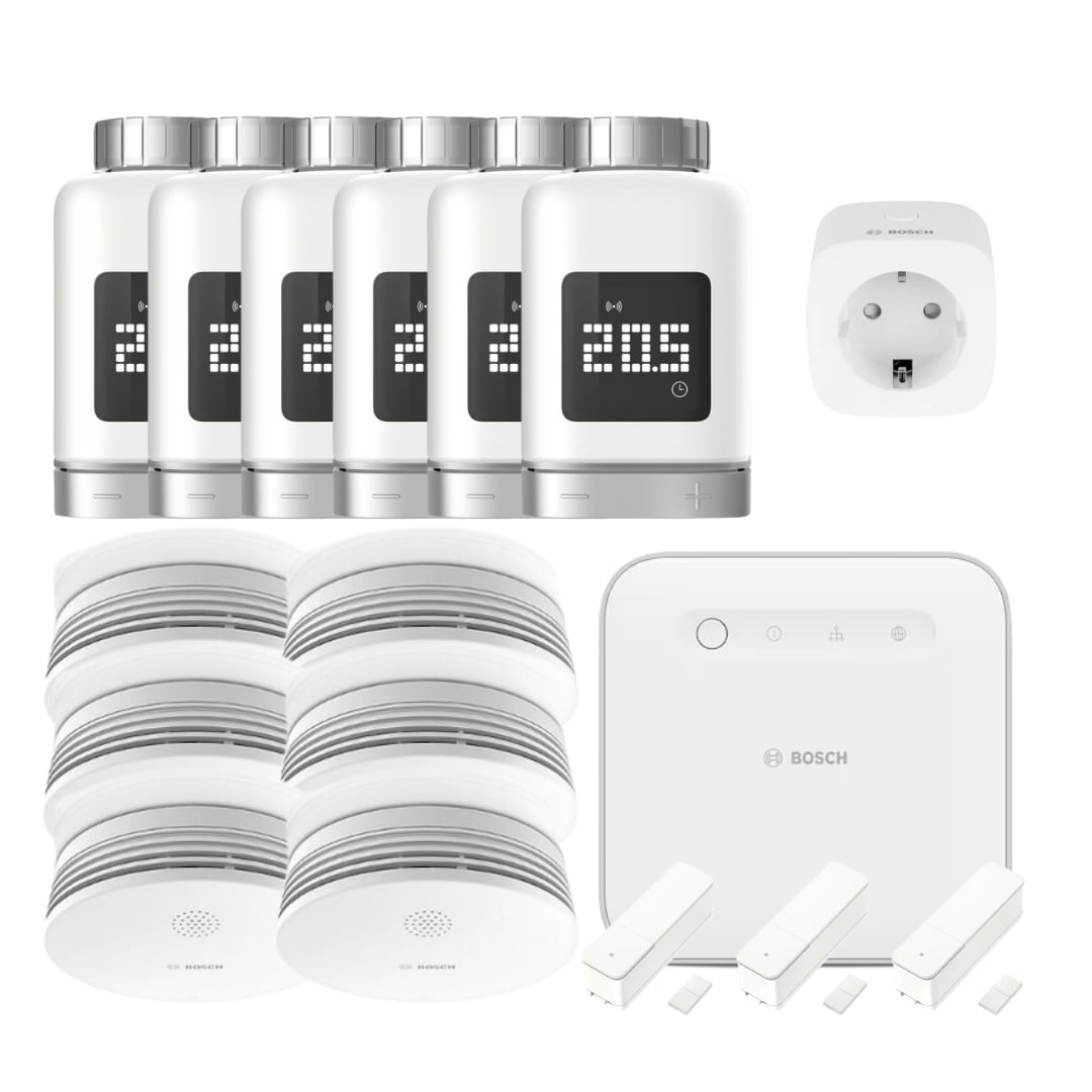 Bosch Smart Home Starter Set "Smarte Bude" • 6 Räume inkl. Thermostat