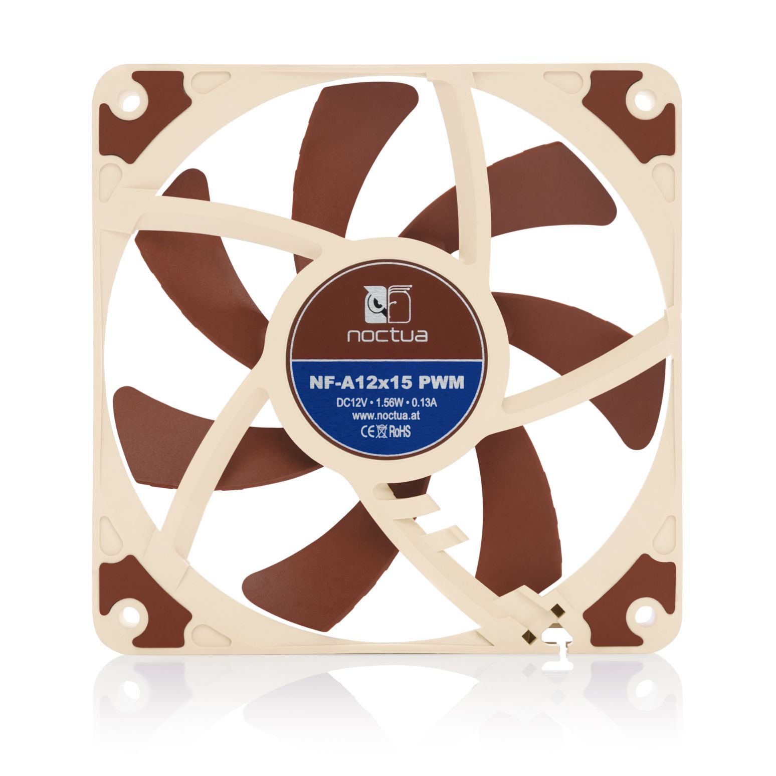 Noctua NF-A12x15 PWM 120x120x15mm, 4-Pin PWM (1850rpm, 23,9dB(A), 94,2m³/h)