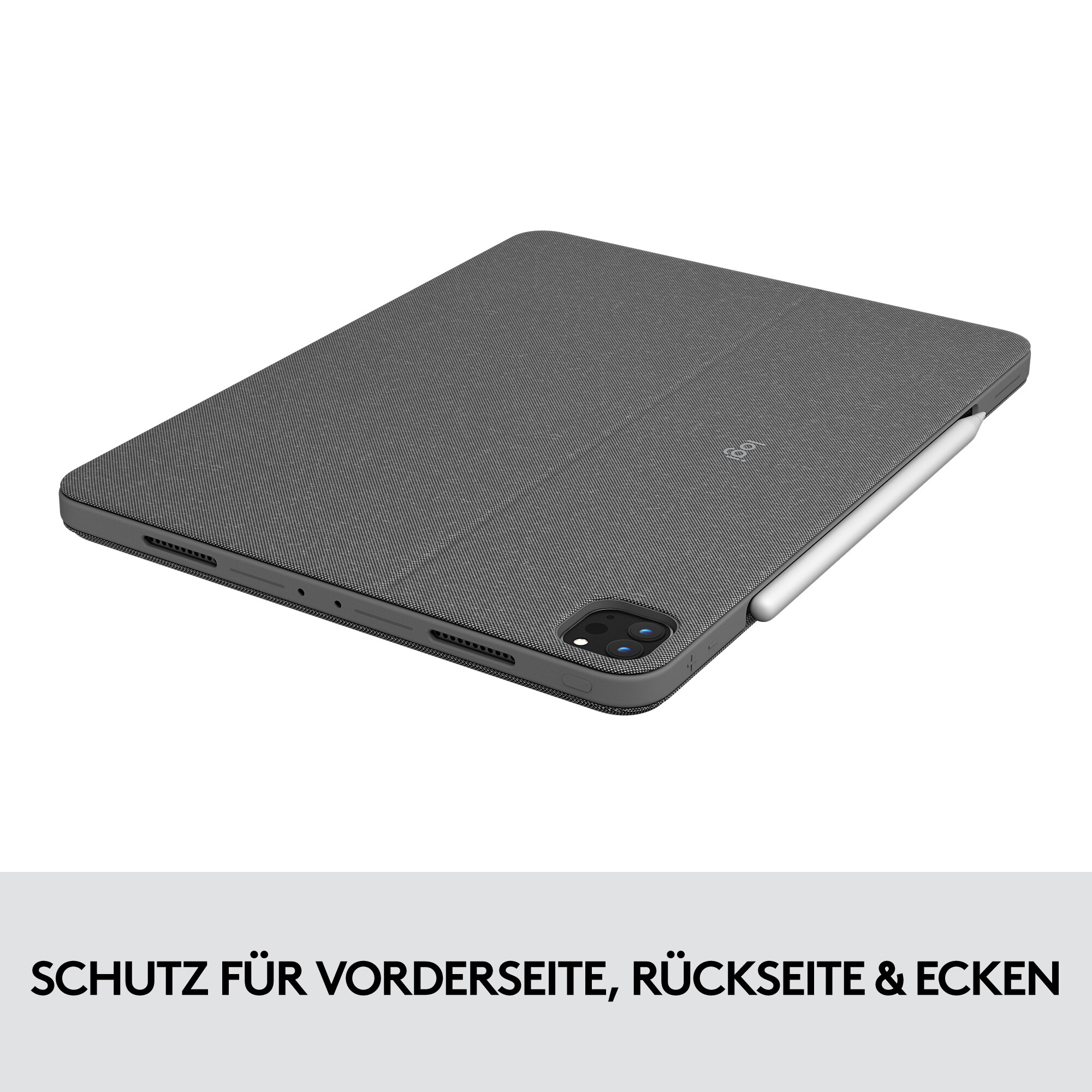 Logitech Combo Touch Tastaturcase Trackpad für iPad Pro 12,9“ (5./6. Gen) Grau