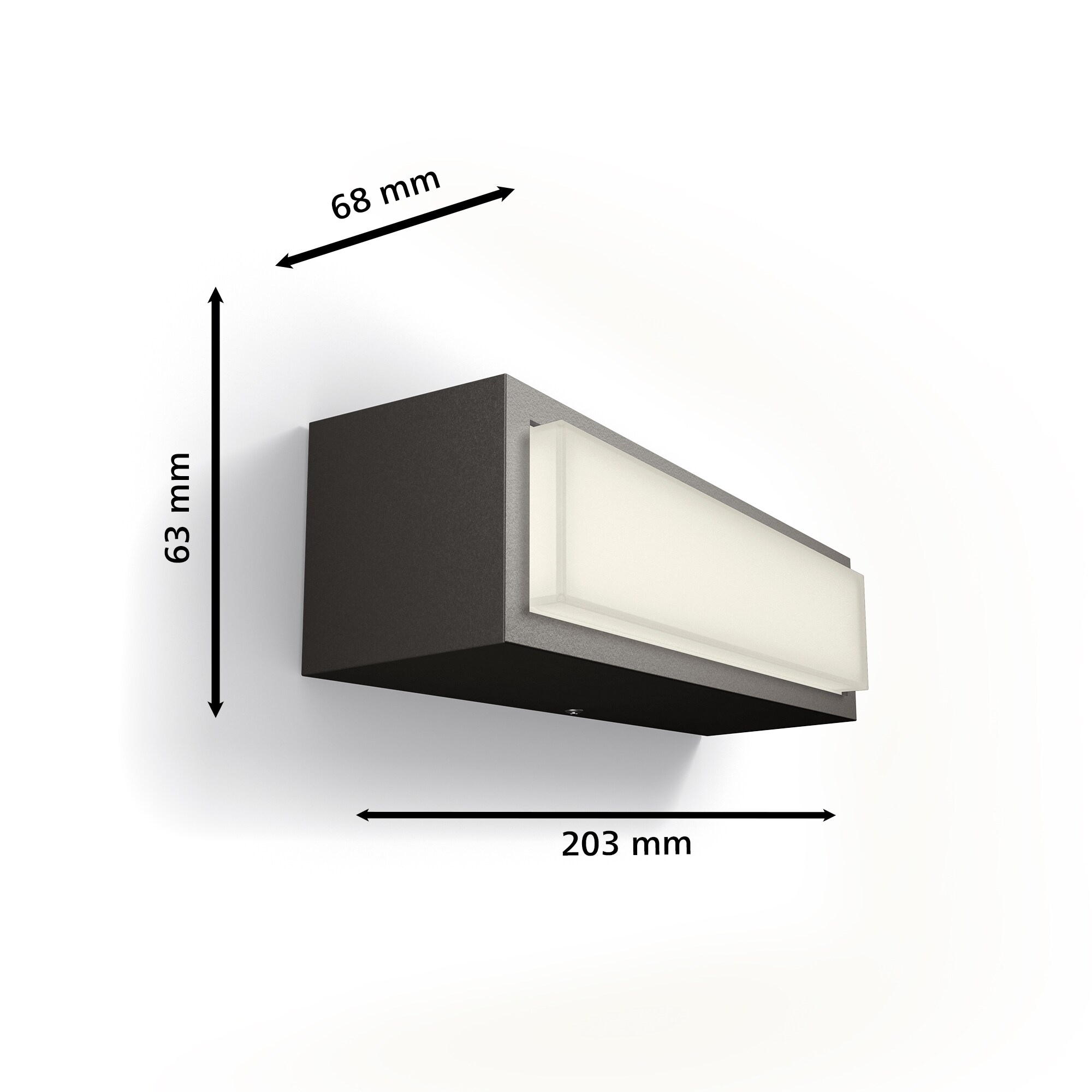 Philips Outdoor Ultra-Efficient Stratosphere Wandleuchte 3.8W, anthrazit