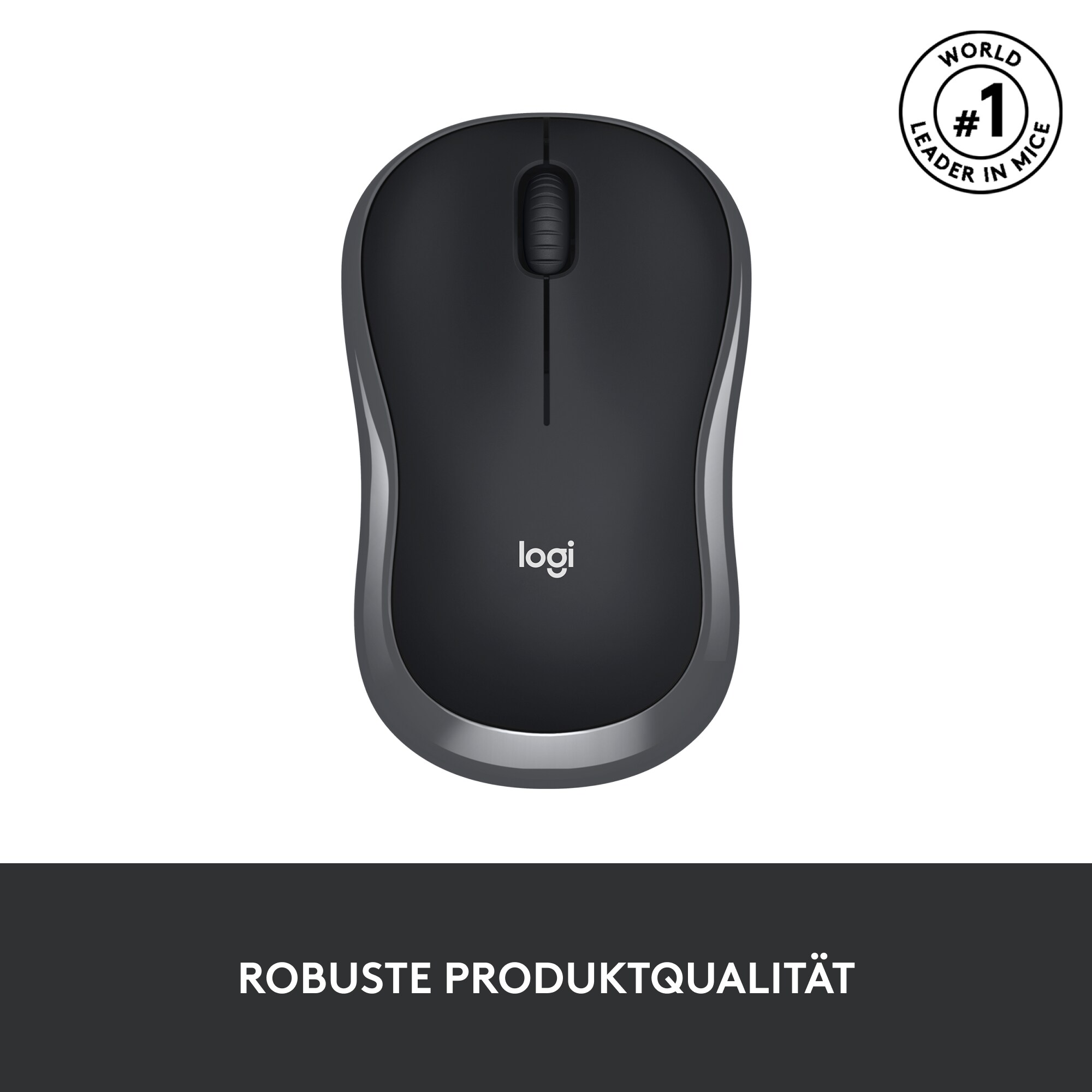 Logitech M185 Kabellose Maus Grau