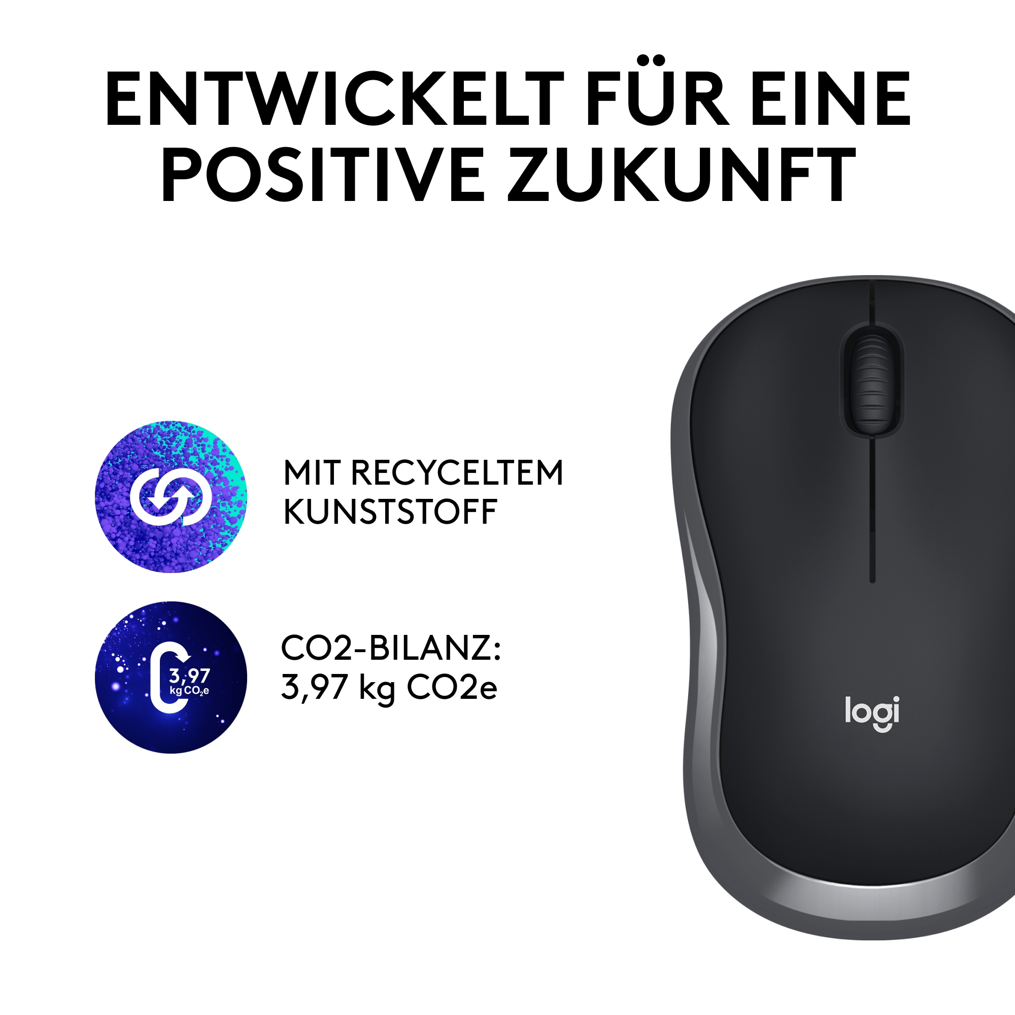 Logitech M185 Kabellose Maus Grau