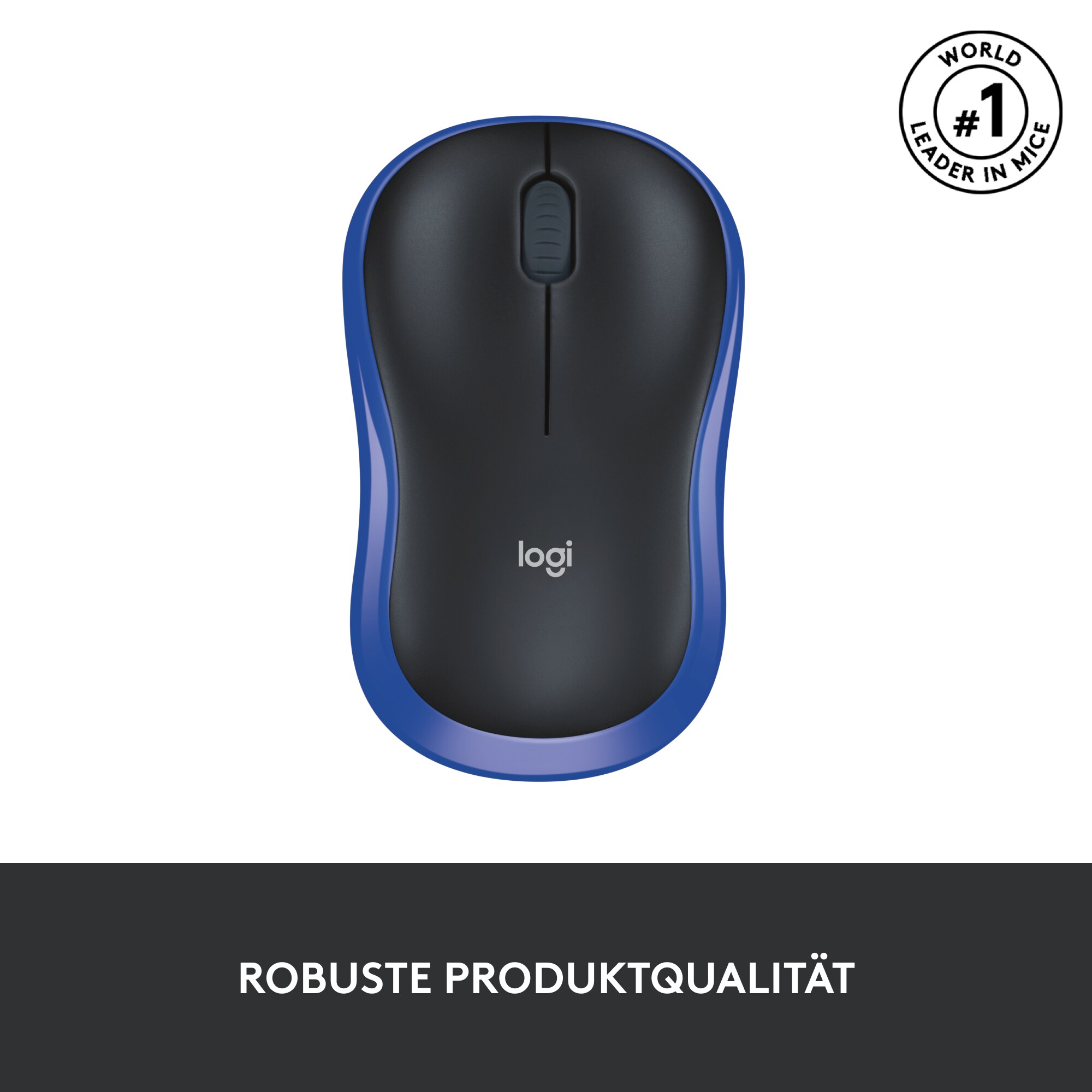 Logitech M185 Kabellose Maus Blau