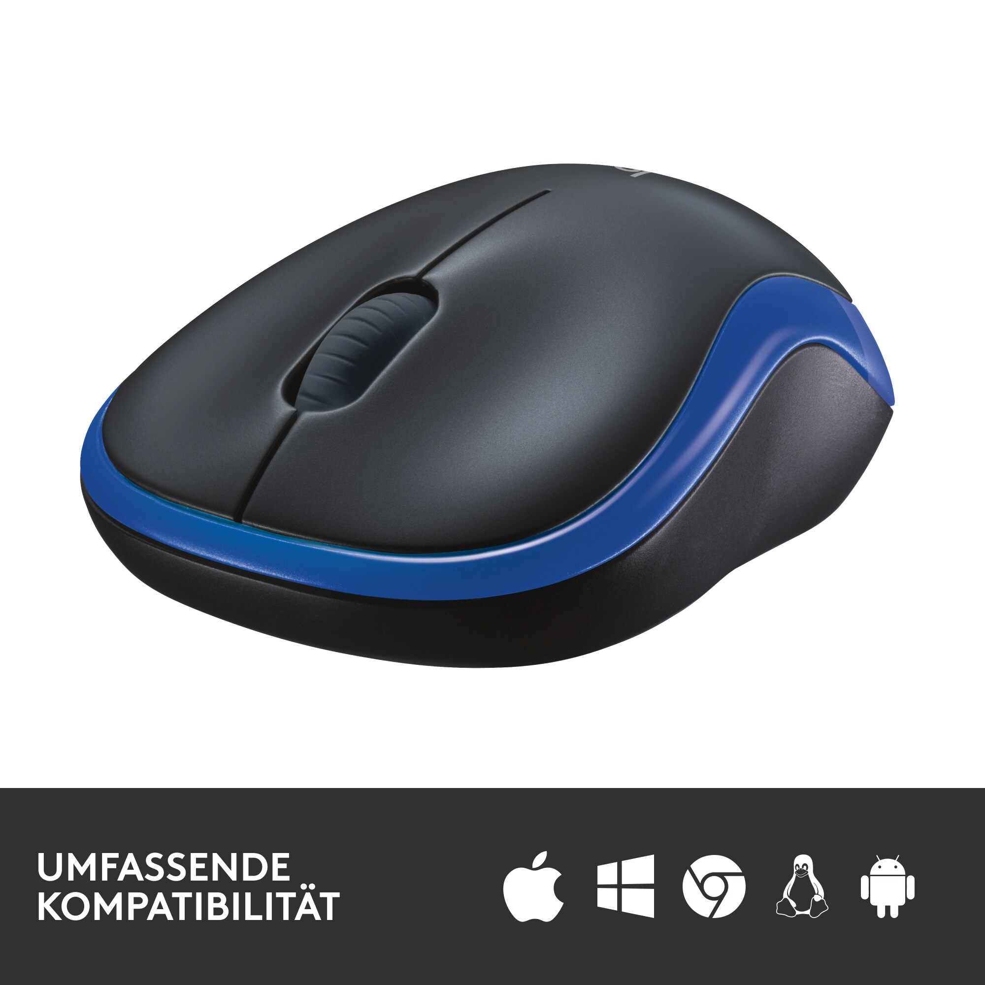 Logitech M185 Kabellose Maus Blau